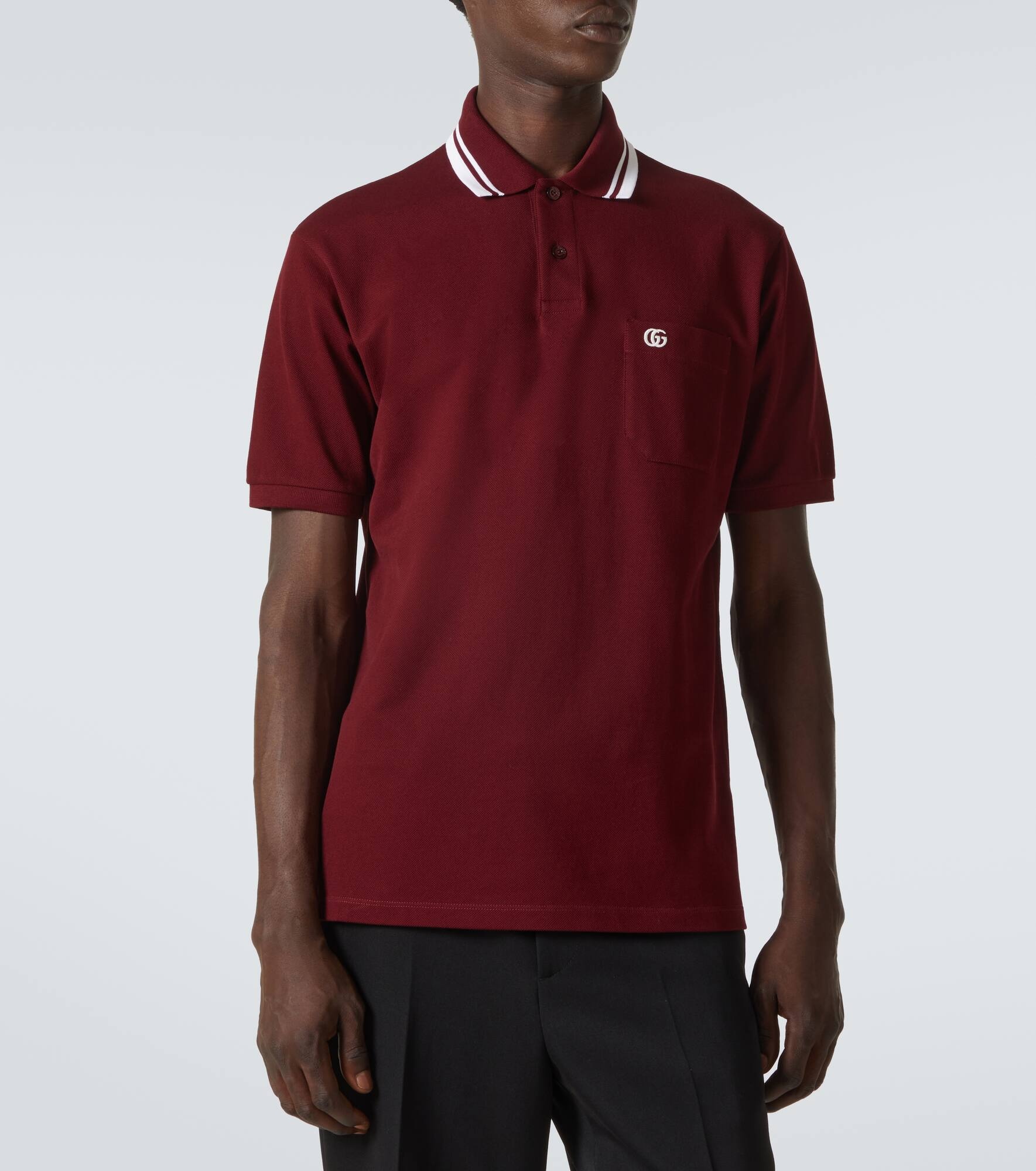 Double G cotton-blend piqué polo shirt - 3