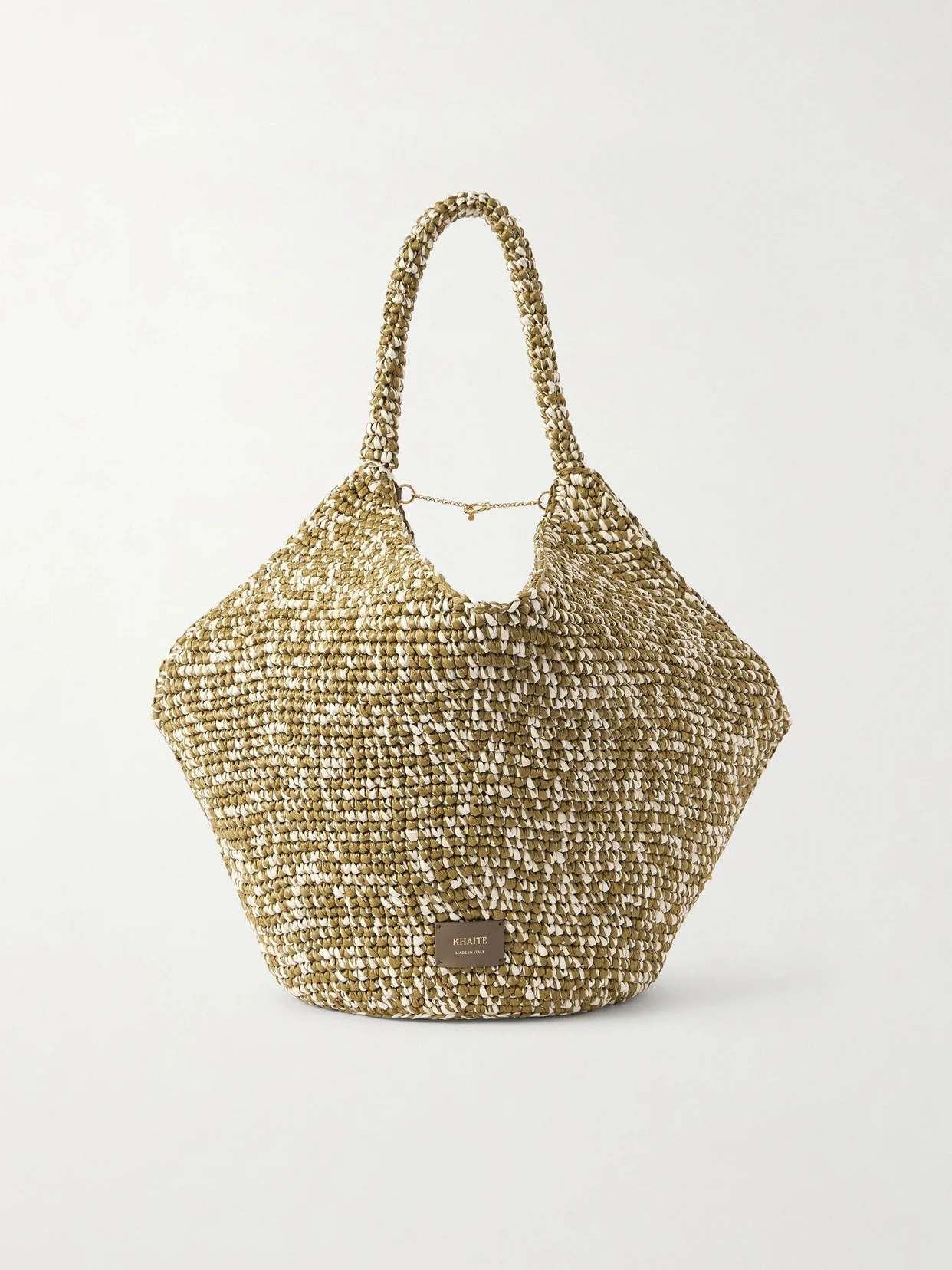 Lotus Medium Two-tone Woven Tote - 1