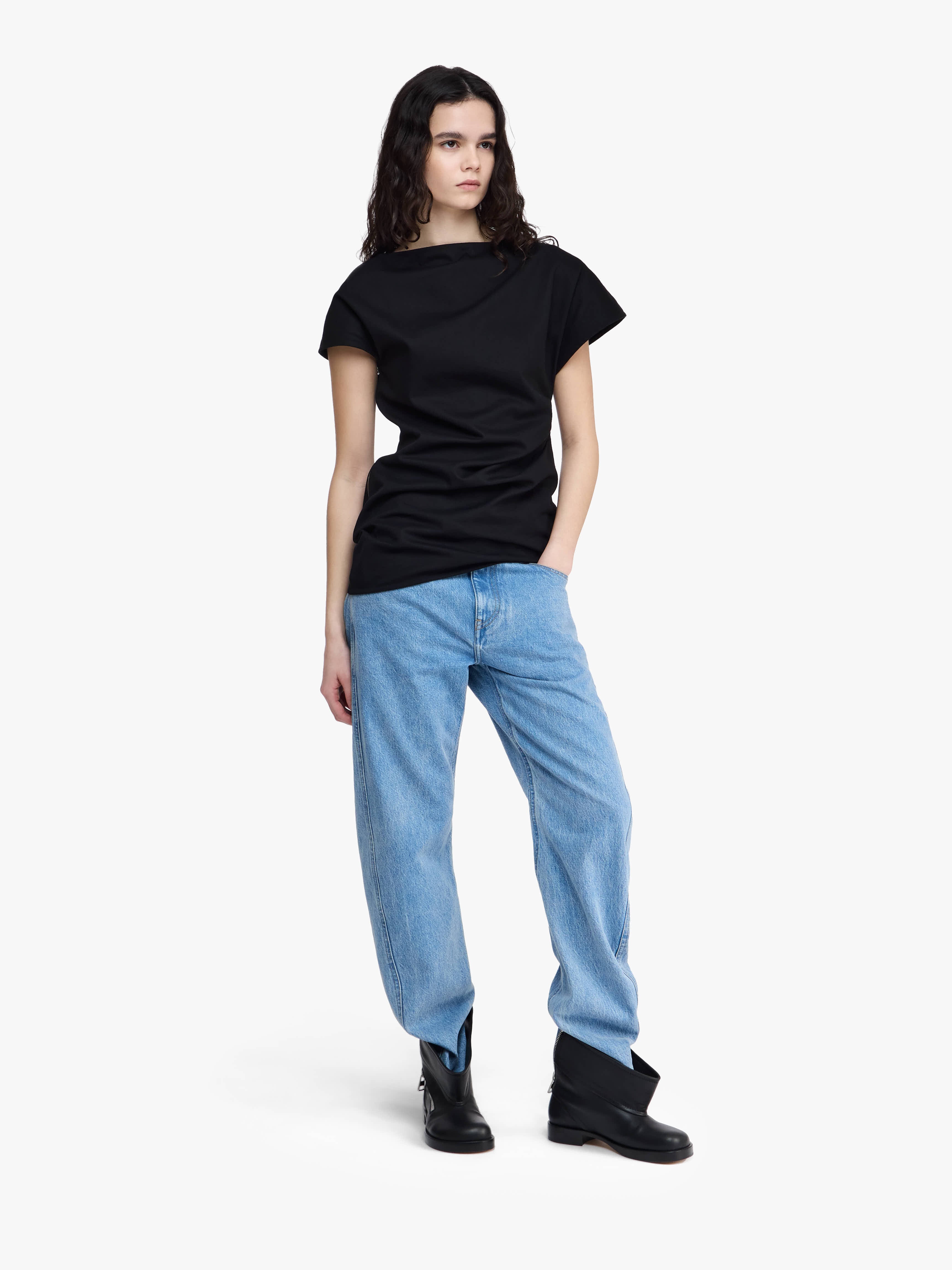 ASYMMETRIC DRAPED TOP - 2