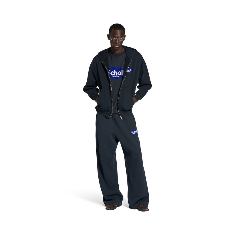 BALENCIAGA Men's Balenciaga I Scholl Baggy Sweatpants in Black Faded outlook