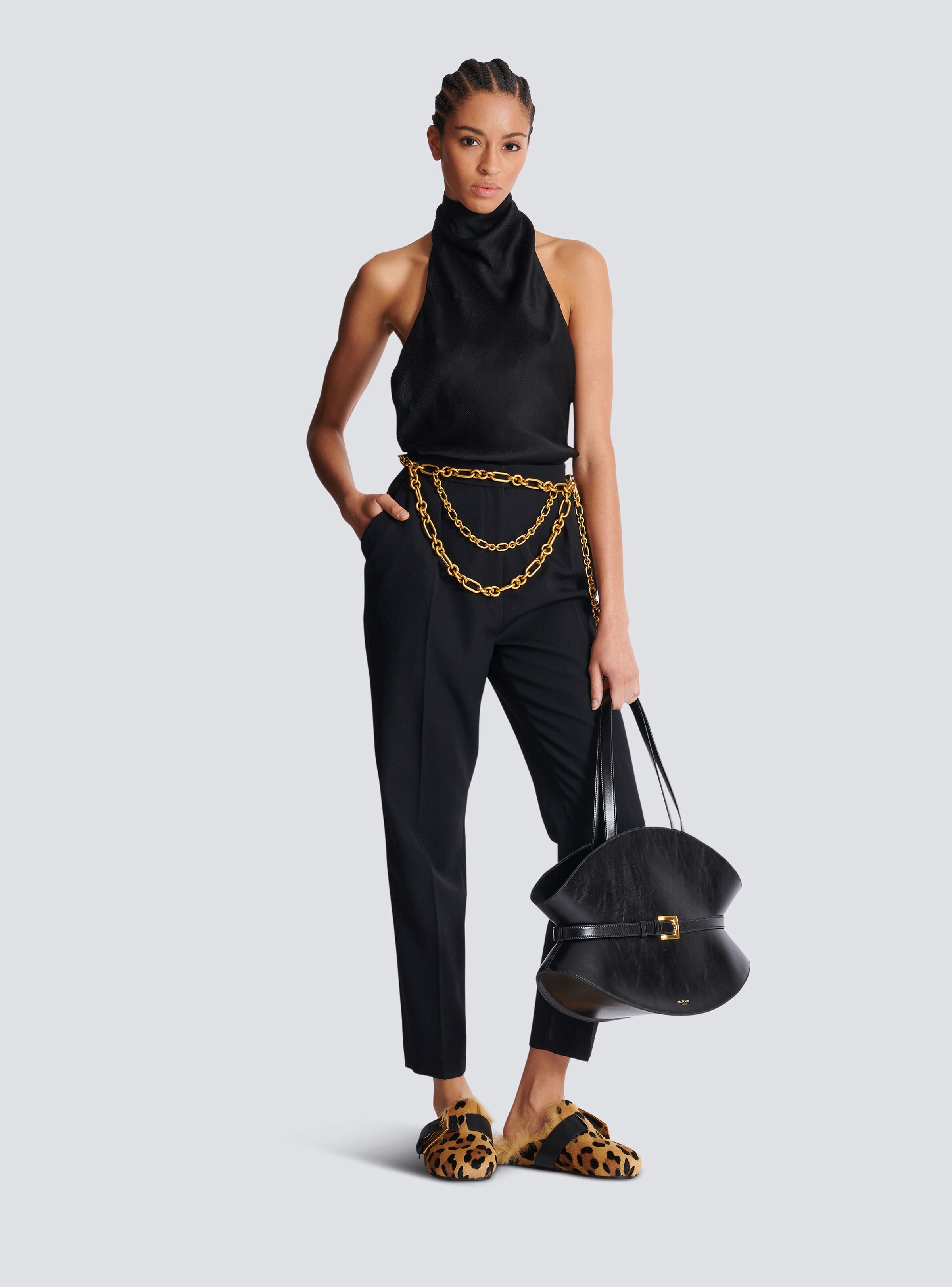 Backless crepe satin top - 2