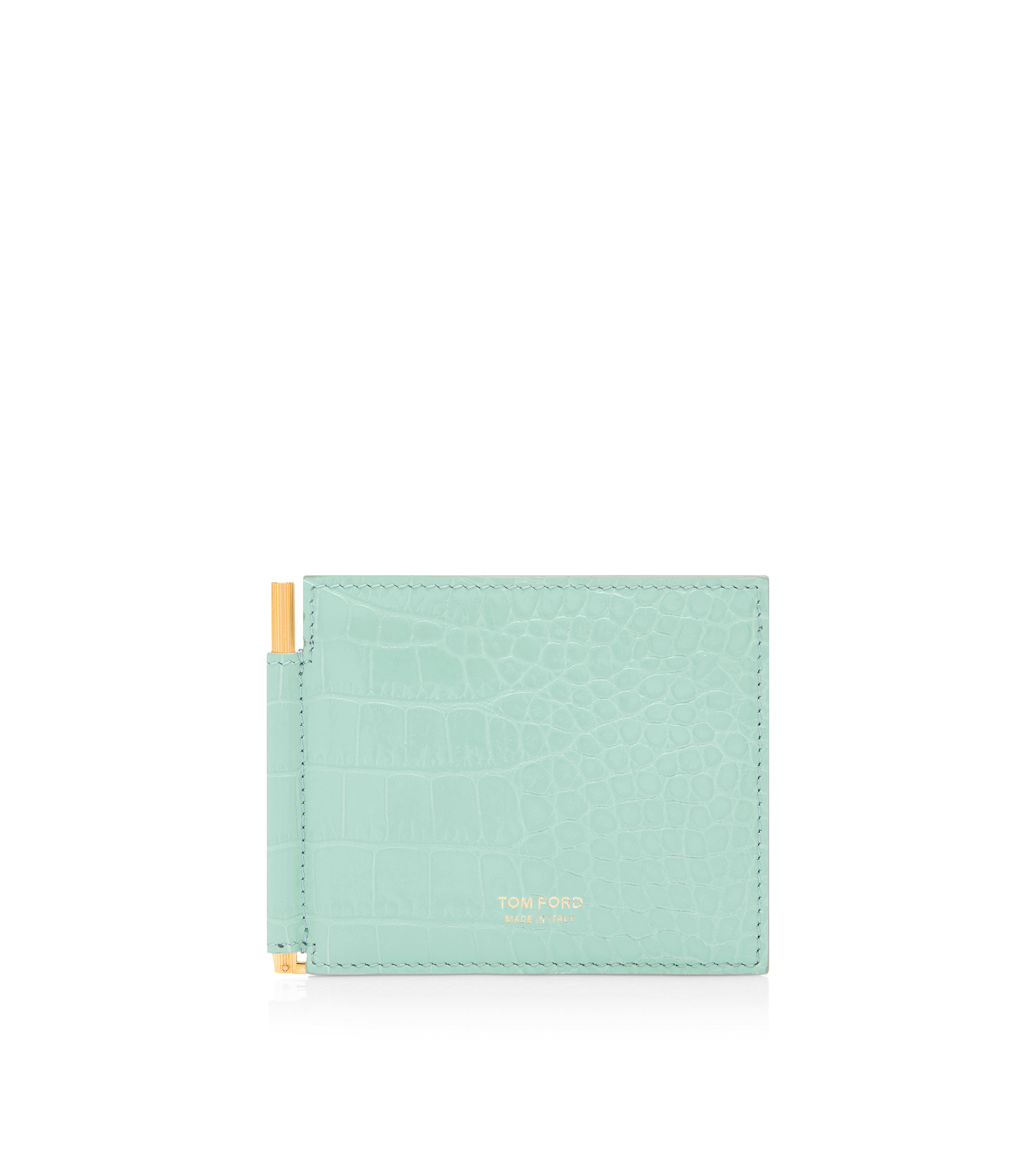 PRINTED CROC MONEY CLIP WALLET - 1