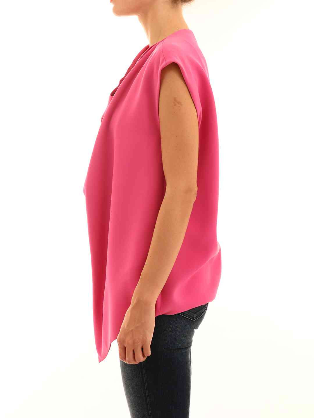Celine Women Fuchsia Silk Top - 3