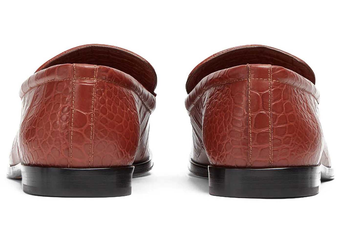 Bottega Veneta Croc-Effect Leather Loafer Brown - 2