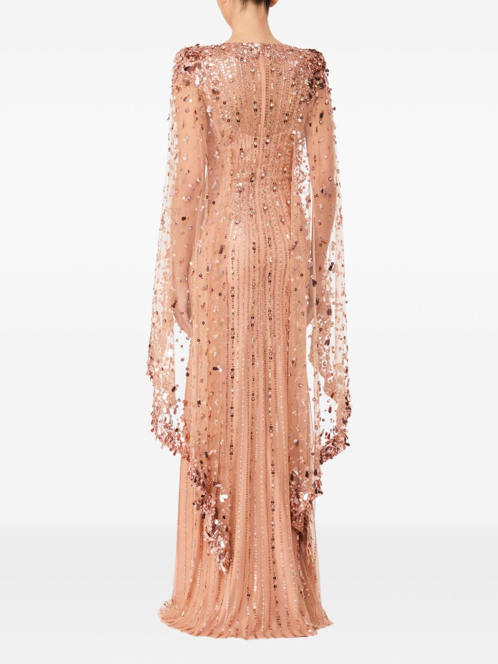 Blaize embellished cape maxi dress - 3