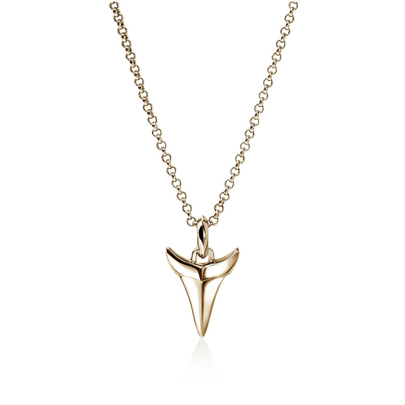Shark Tooth Talisman Necklace, Gold, Diamonds 3