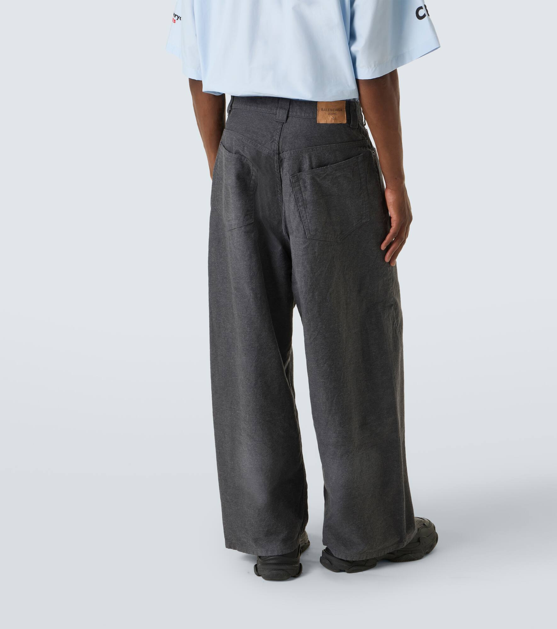 Trompe L'Oeil denim sweatpants - 4