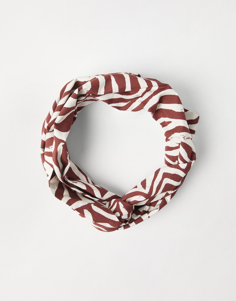 Cotton Ethnic print poplin headband 1