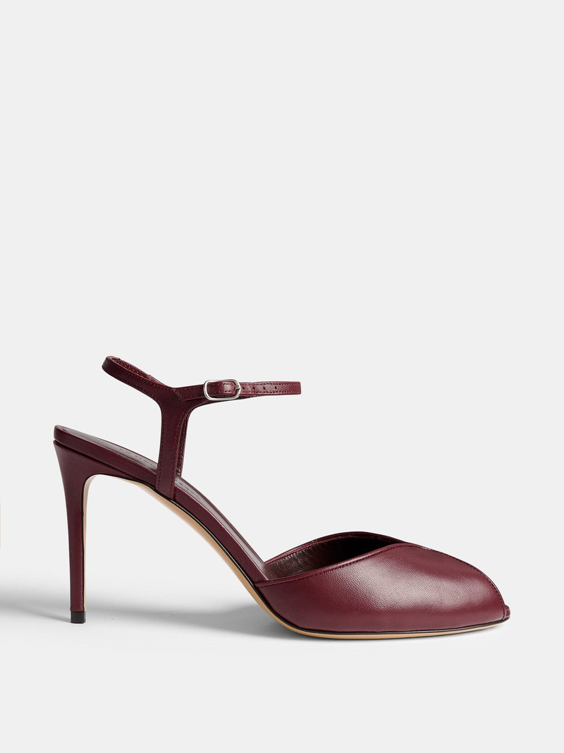 Valetta Peep Toe / Burgundy Leather 1
