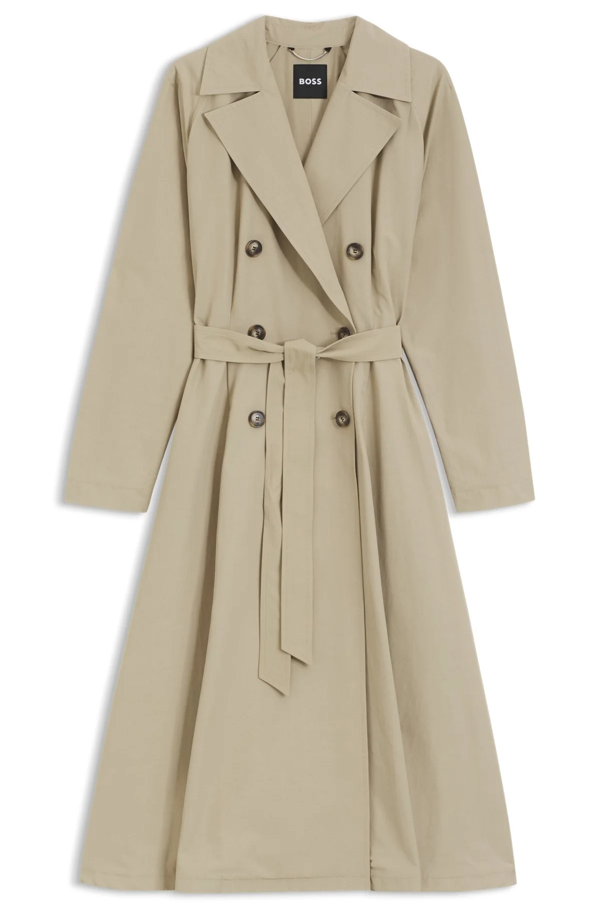WATER-REPELLENT TRENCH COAT WITH BELT - 1