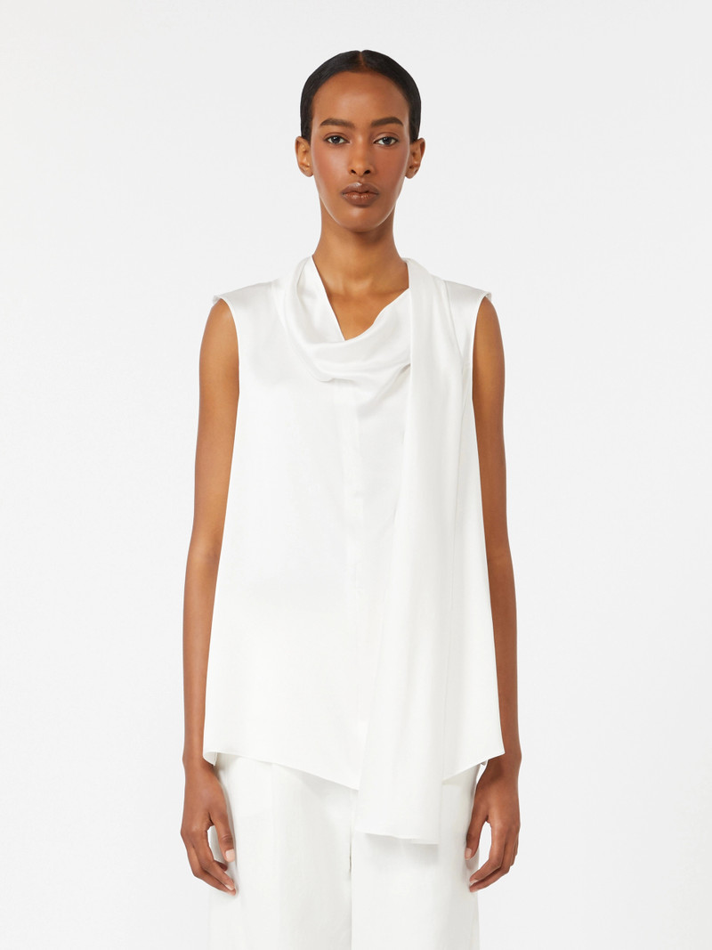 DRY Silk satin top - WHITE 3