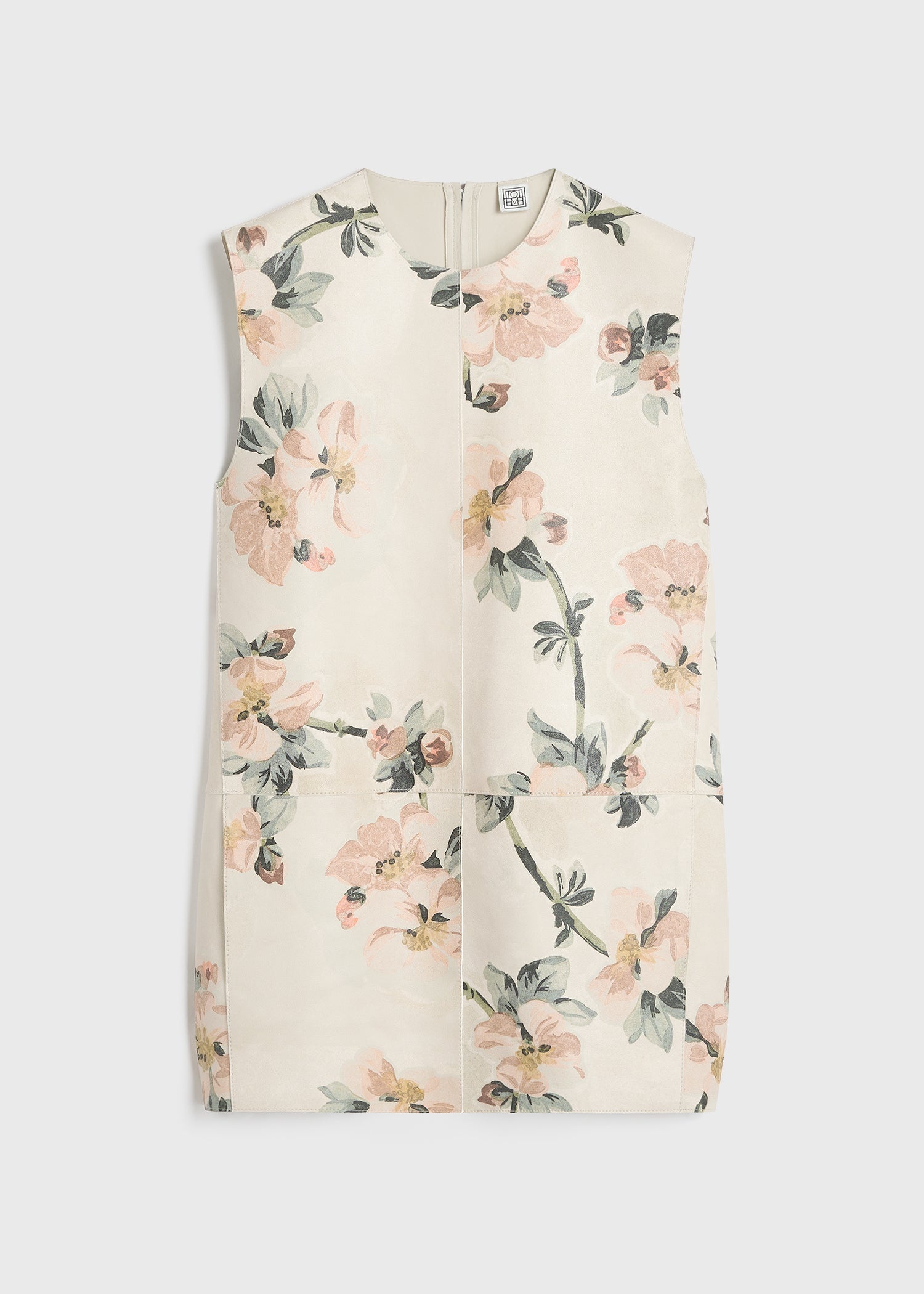 Double-faced leather top washed floral - 1