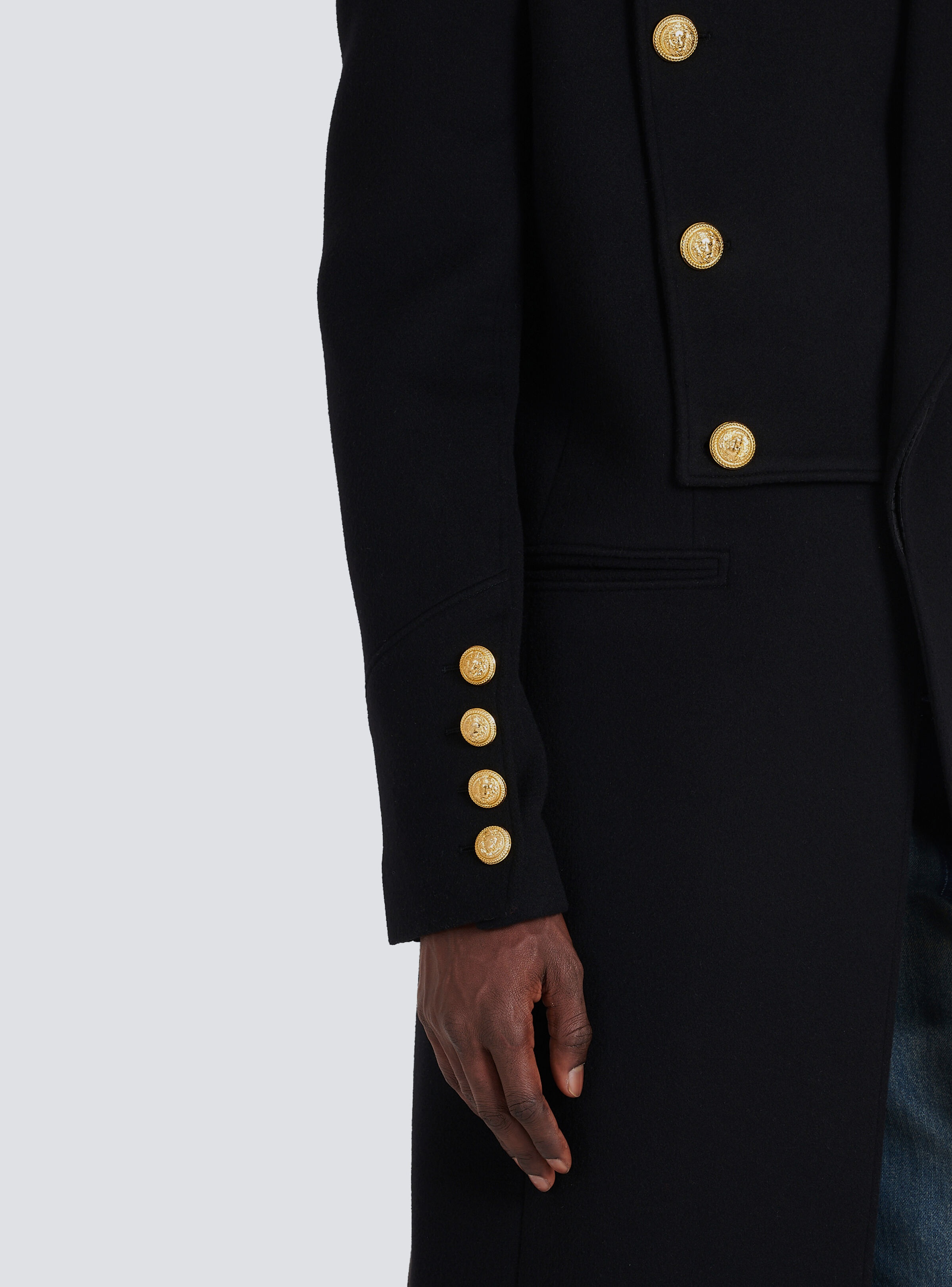 Unisex - Four-button wool coat with detachable inset jacket - 8