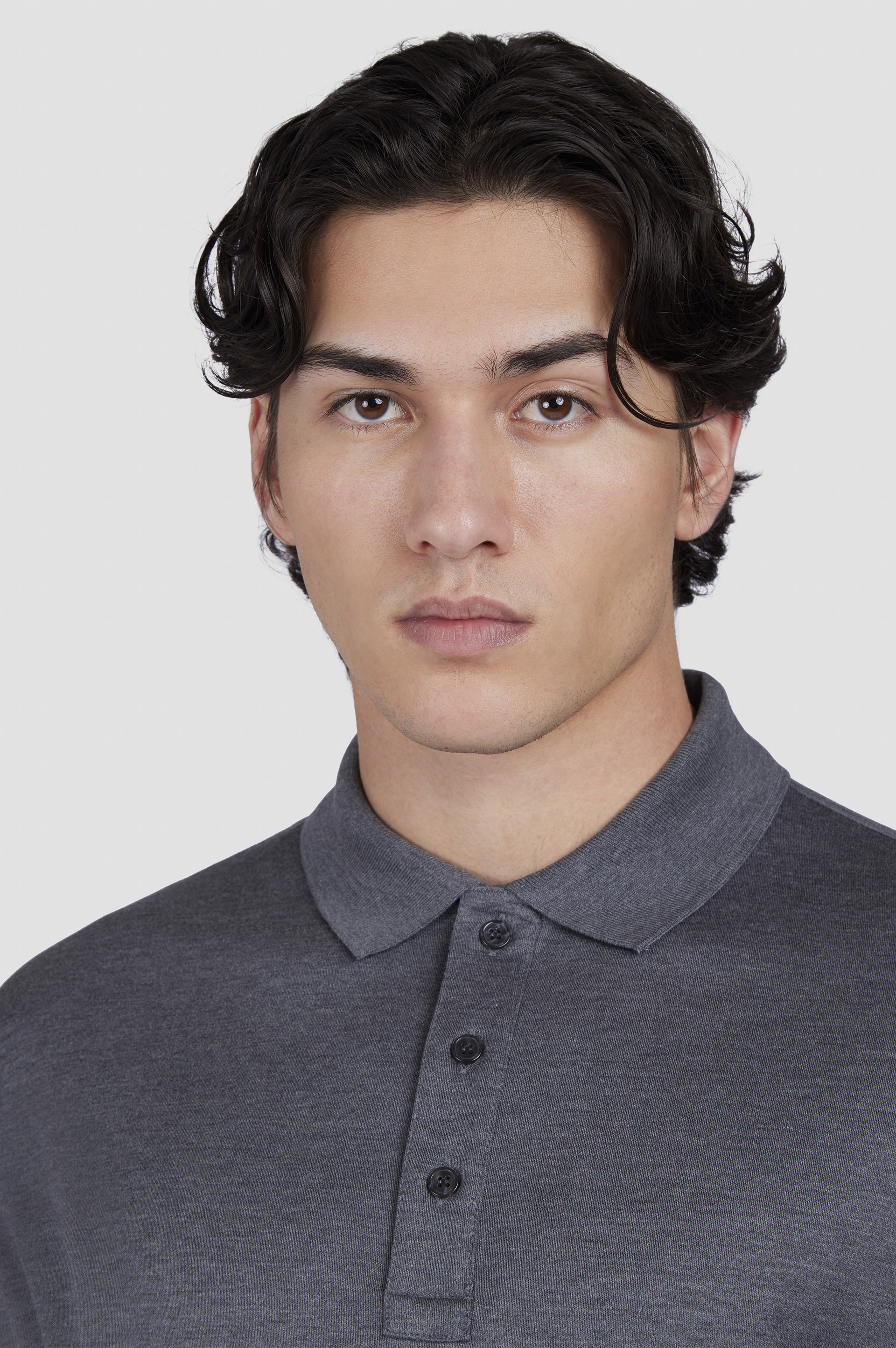 POLO IN COTTON AND SILK - 4