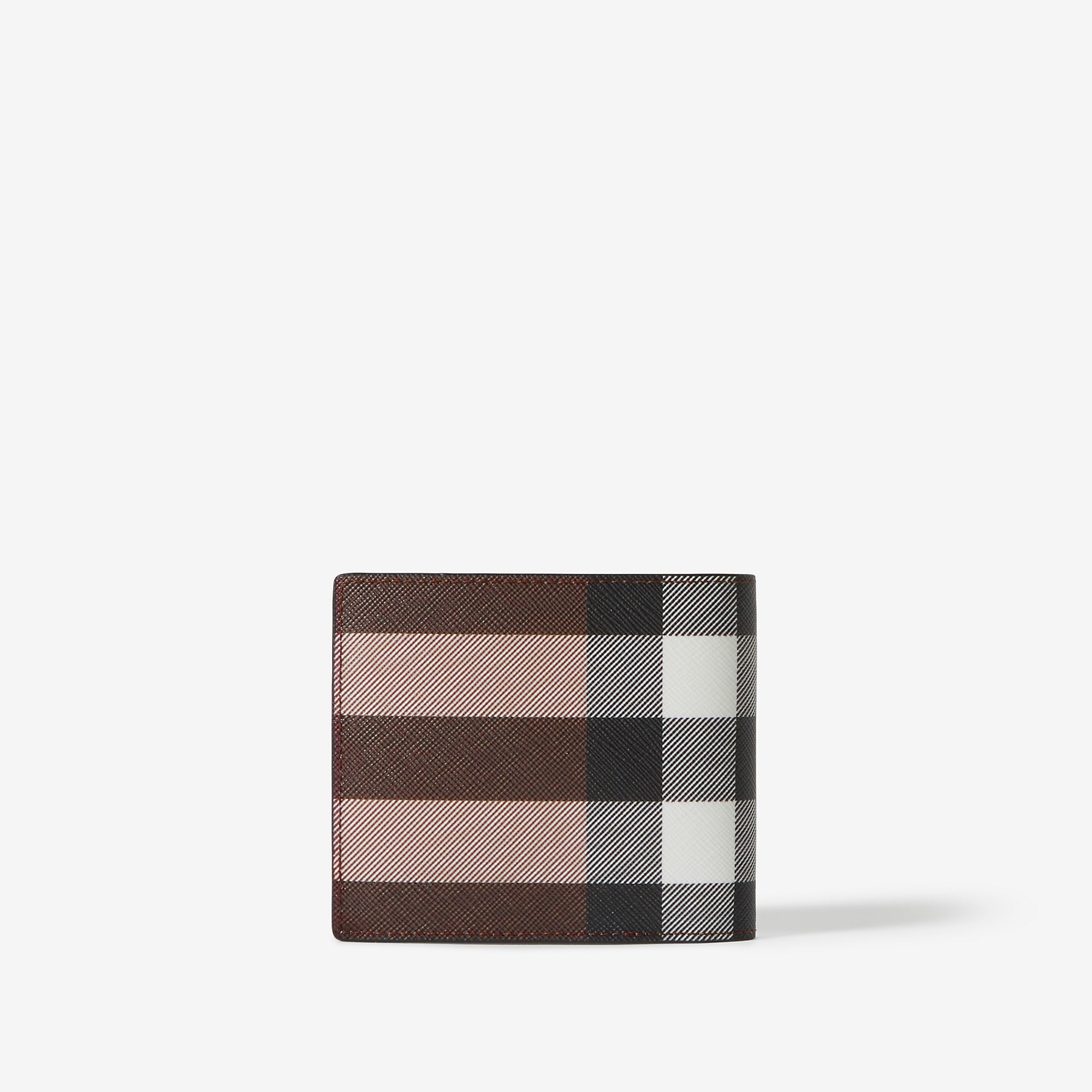 Exaggerated Check and Leather Bifold Wallet - 3