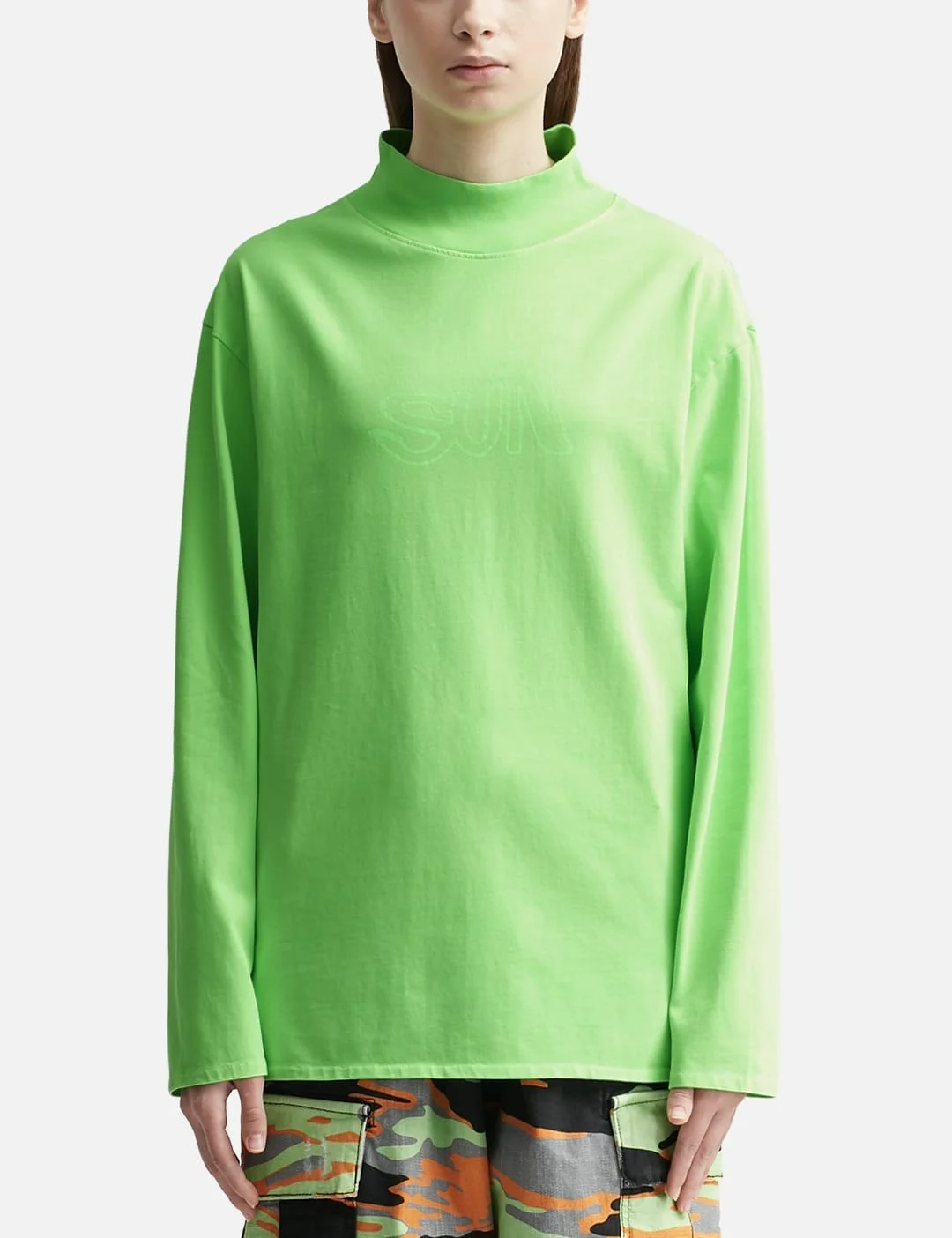 UNISEX MOCK NECK T-SHIRT - 1