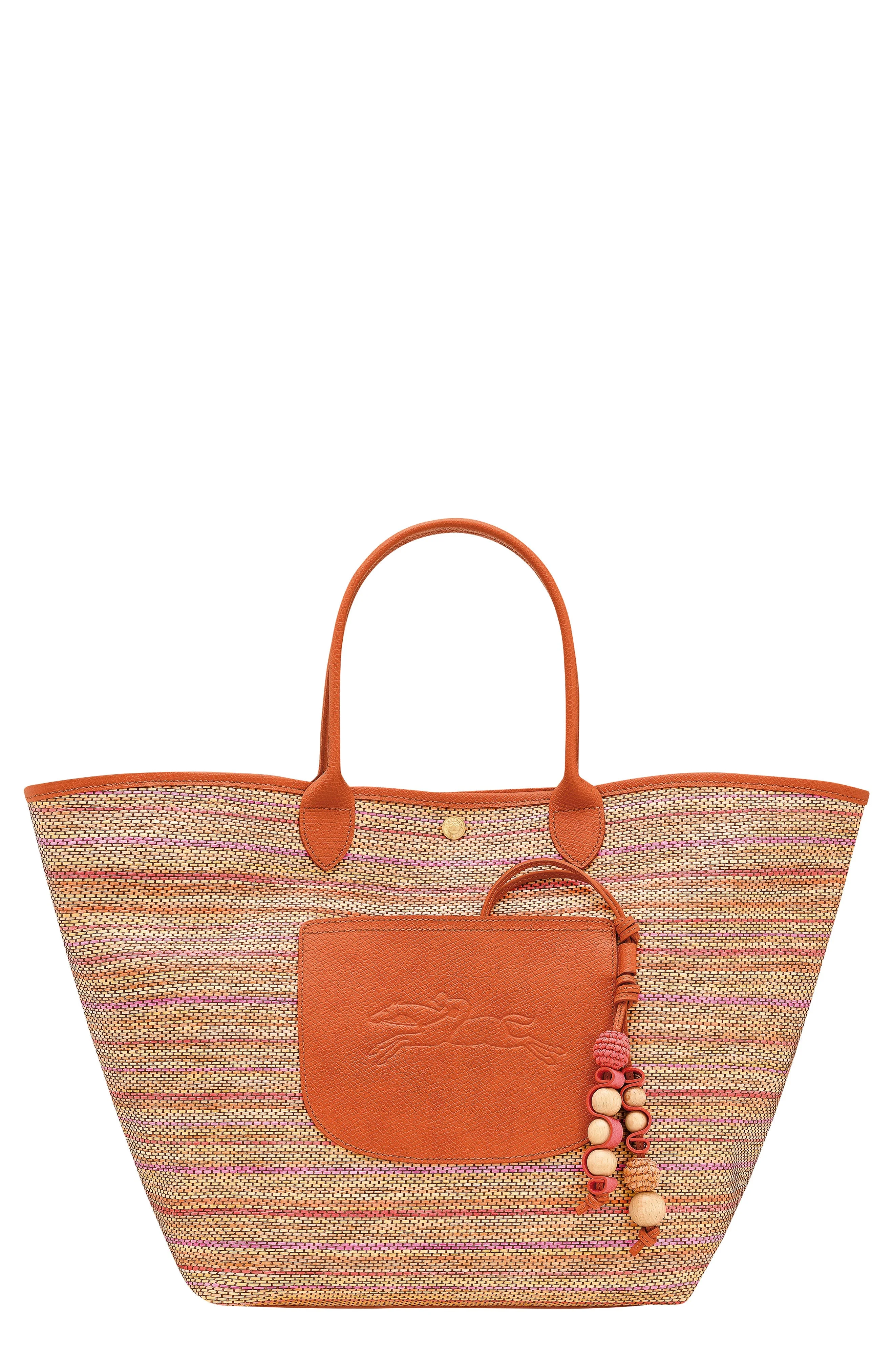 Longchamp Large Le Pliage Panier Rainbow Raffia Tote at Nordstrom - 1
