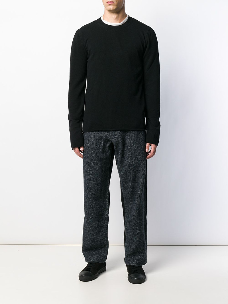 Comme des Garçons SHIRT contrasting wide-leg trousers outlook