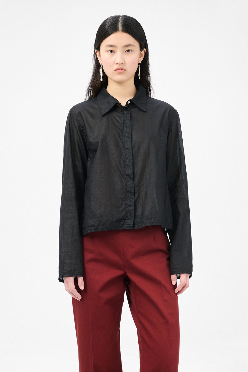 Auto Shirt Black Ink Chintzed Mussola 3
