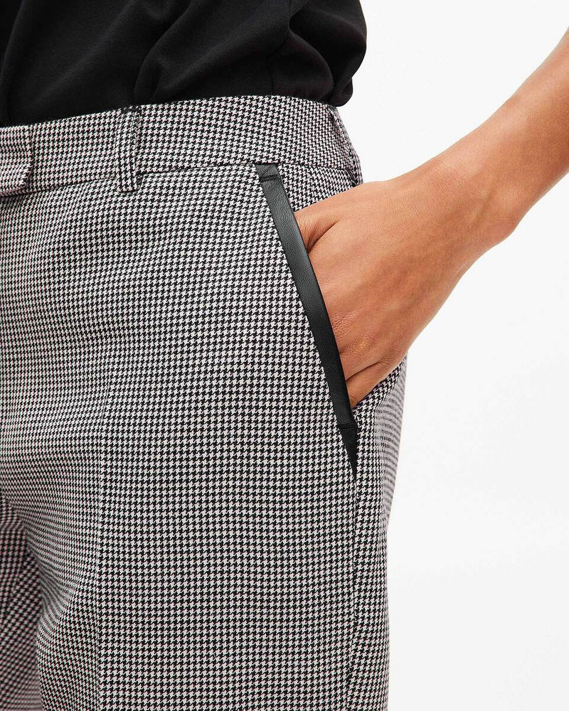 BLACK AND WHITE HOUNDSTOOTH TAILORED PANTS 5