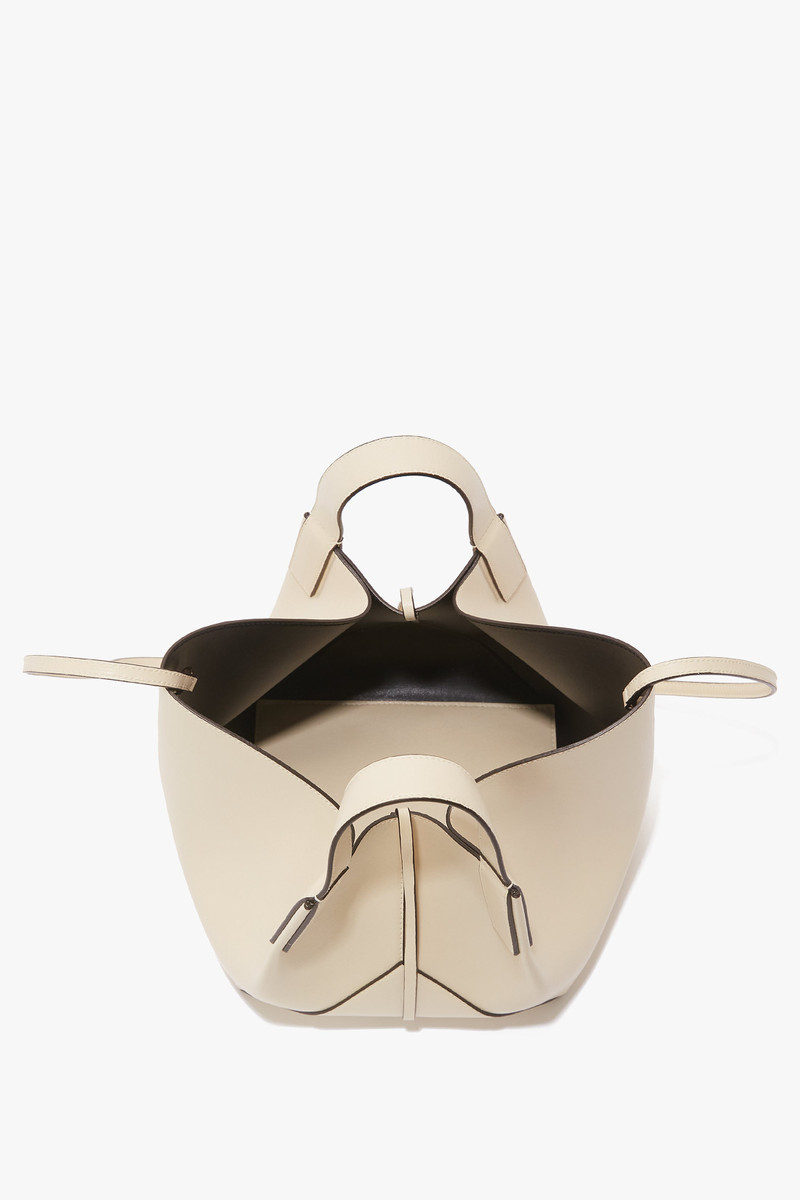 W11 Mini Tote Bag In Ivory Leather 6