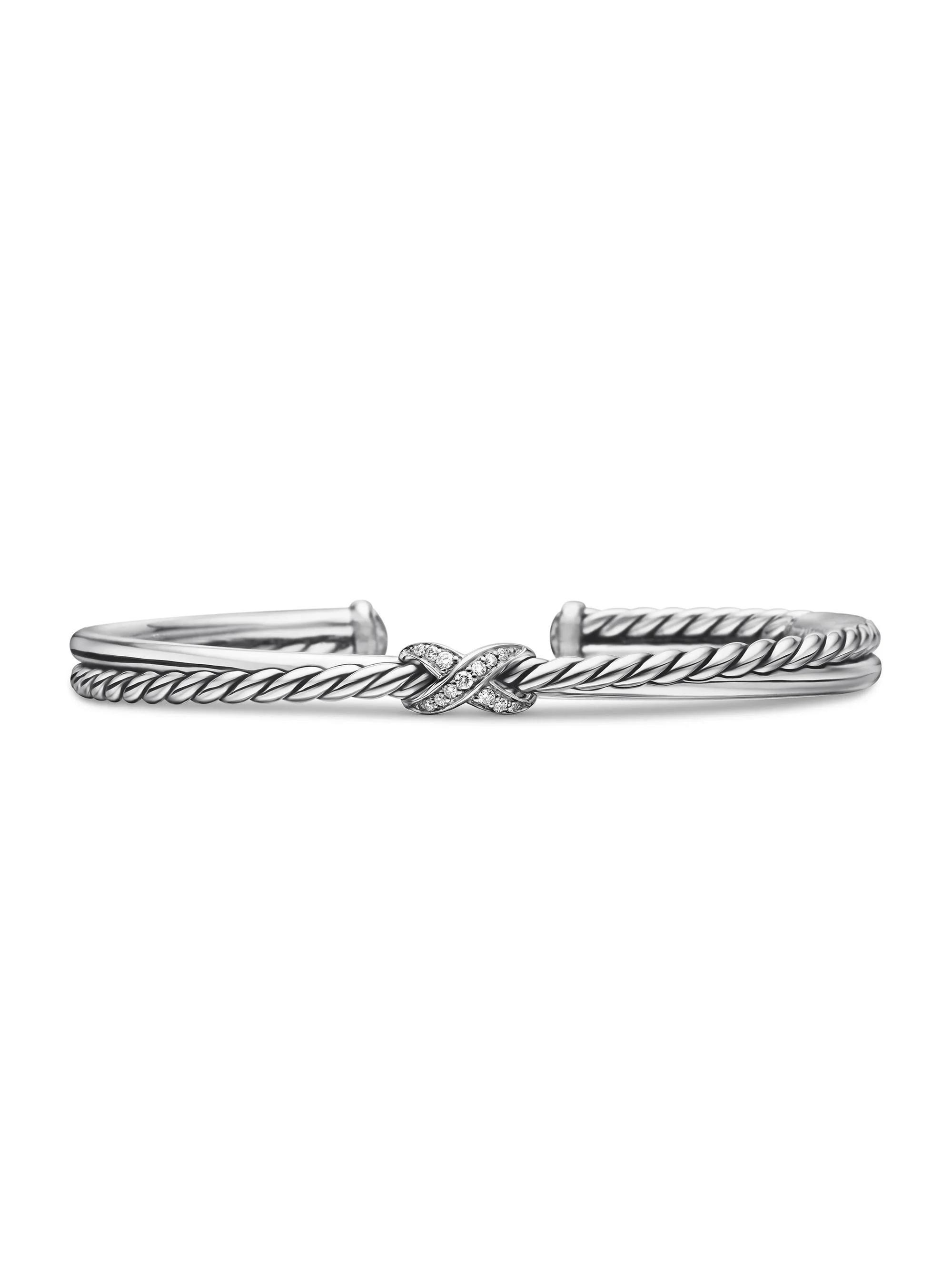 Women's Petite X Center Station Bracelet in Sterling Silver - Silver - 1