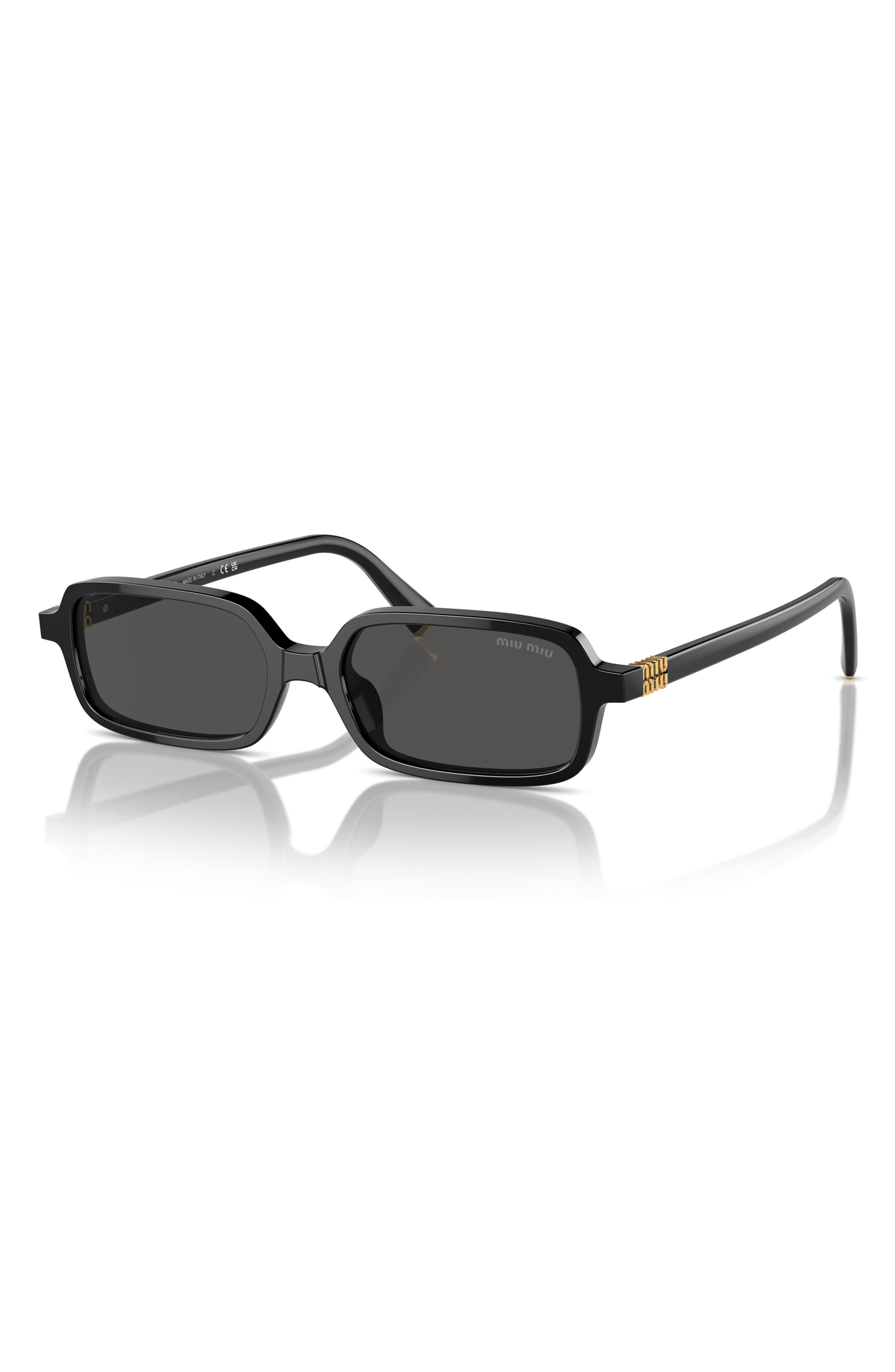 Miu Miu 52mm Rectangular Sunglasses in Black at Nordstrom - 2