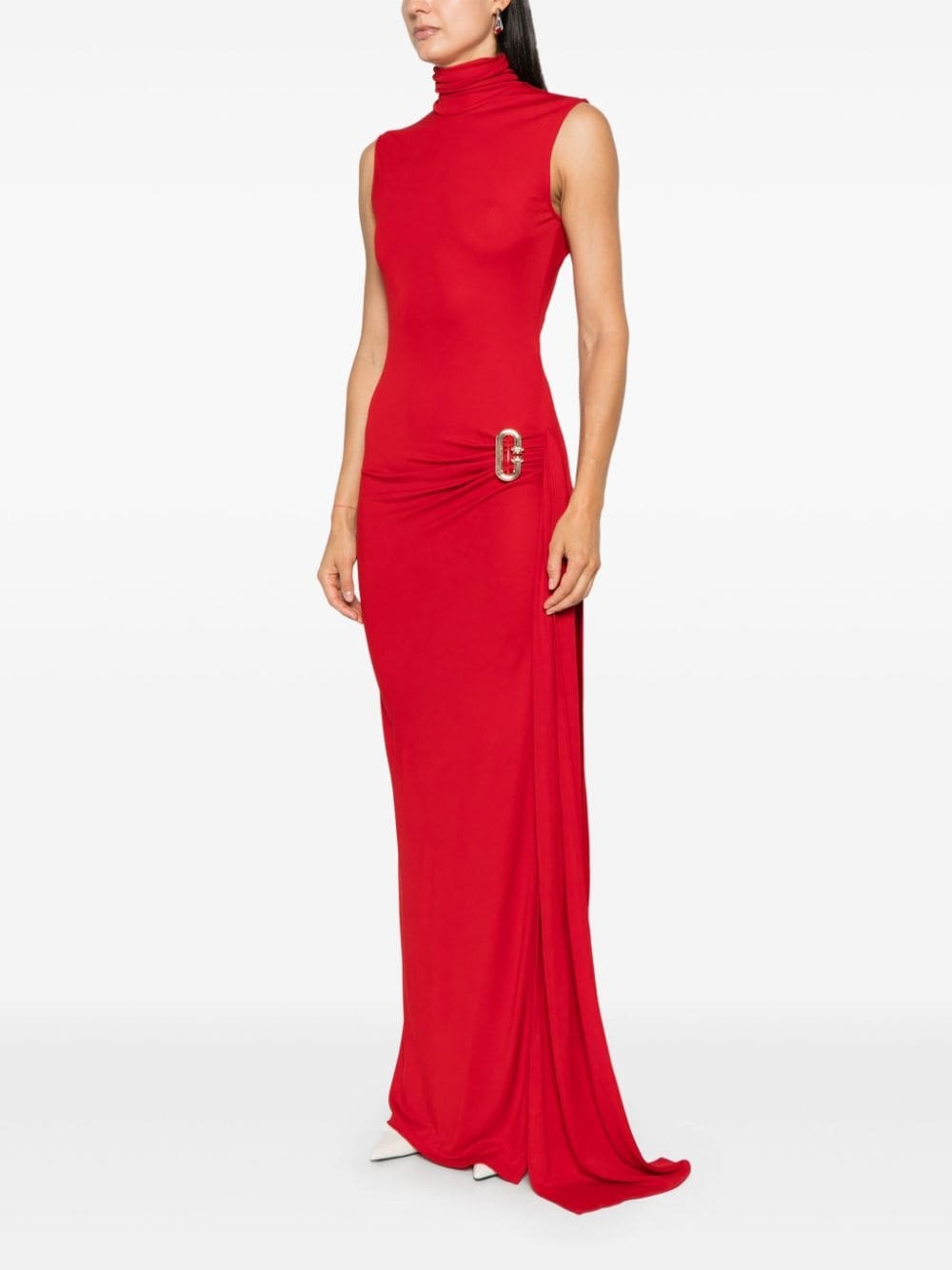 draped maxi dress - 3