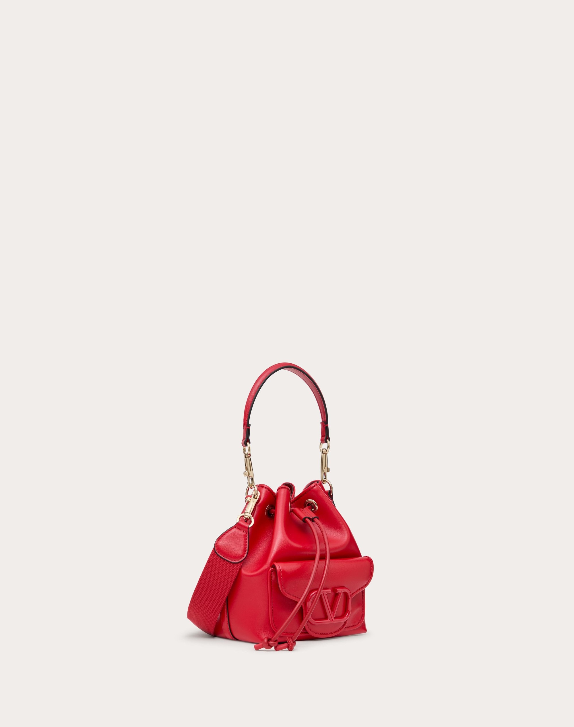 VALENTINO GARAVANI LOCÒ CALFSKIN BUCKET BAG - 3