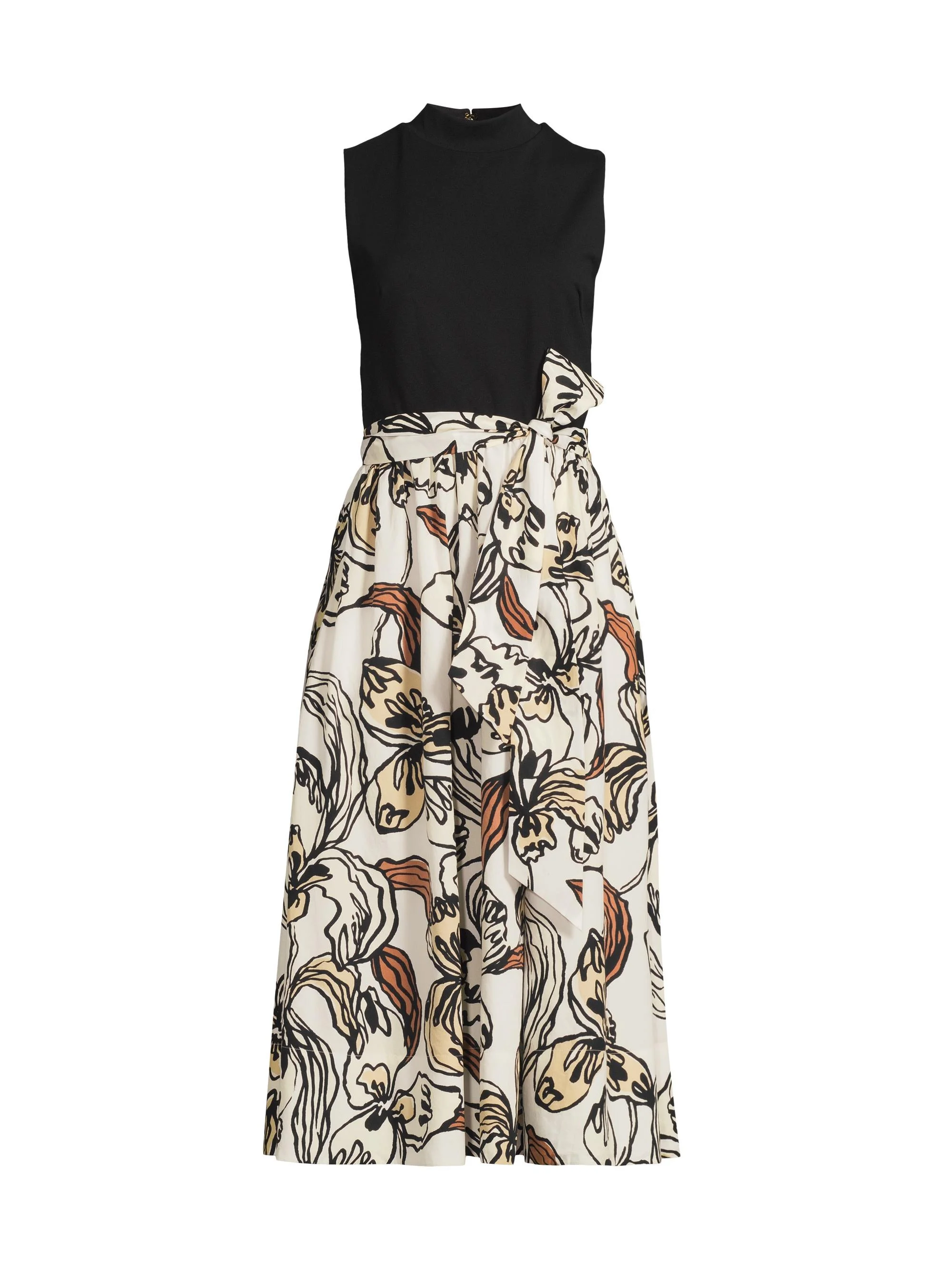 Women's Prima Printed Sleeveless Midi-Dress - Coconut Oversized Irisistable - 1