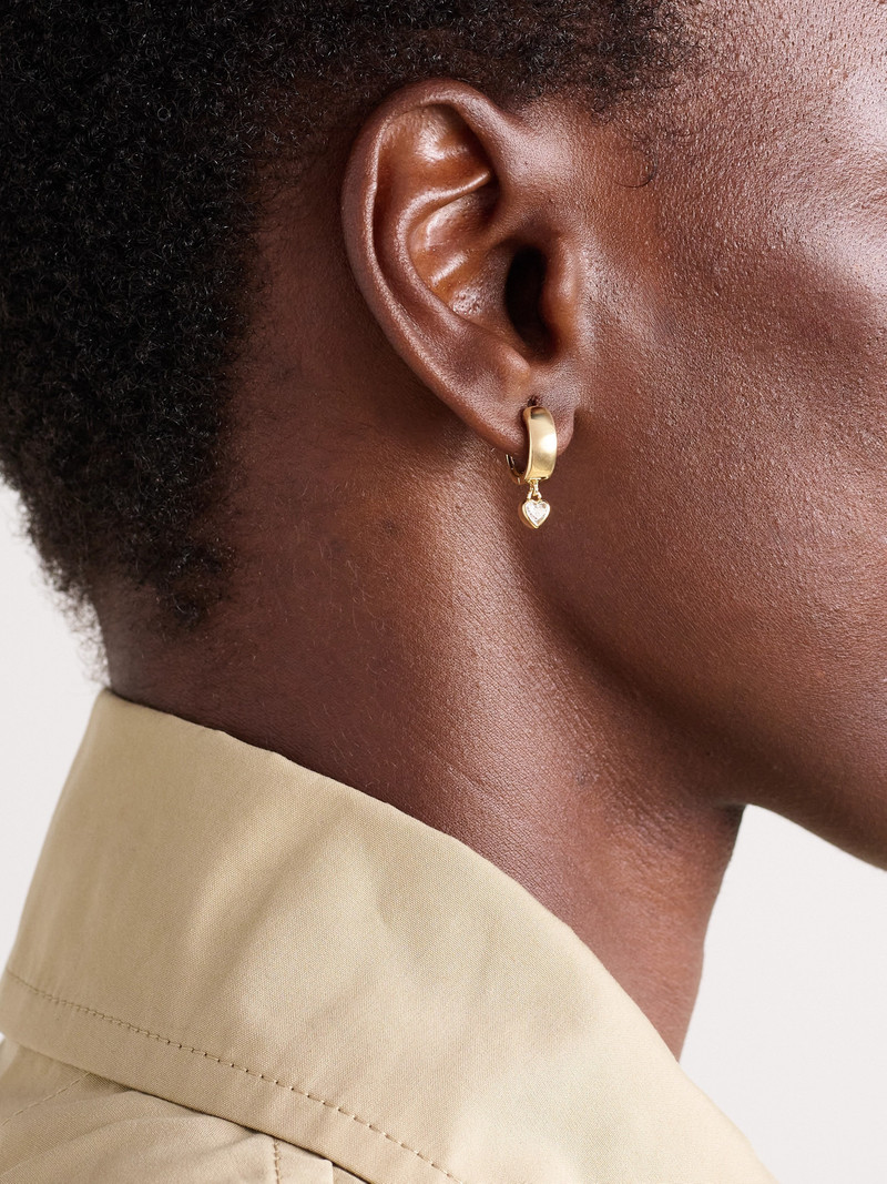 ROXANNE FIRST Everyday Drop 14-karat Gold Diamond Hoop Earrings outlook