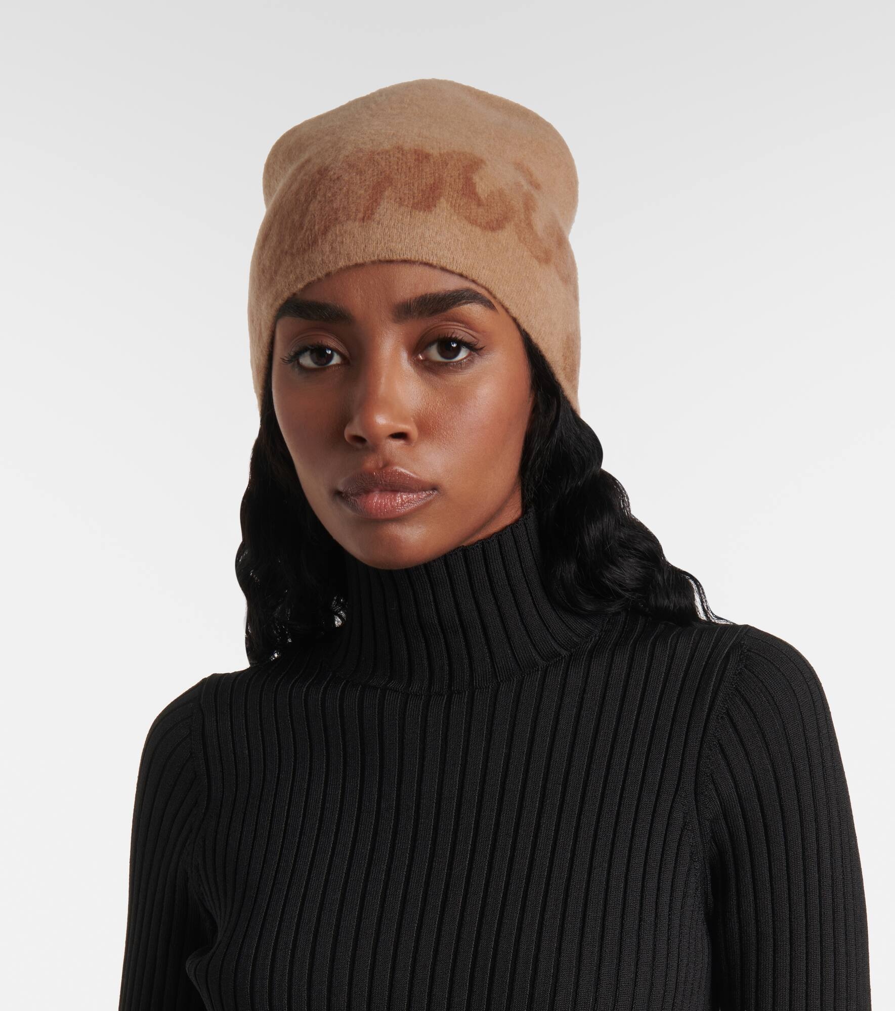 Logo wool and cashmere beanie - 2
