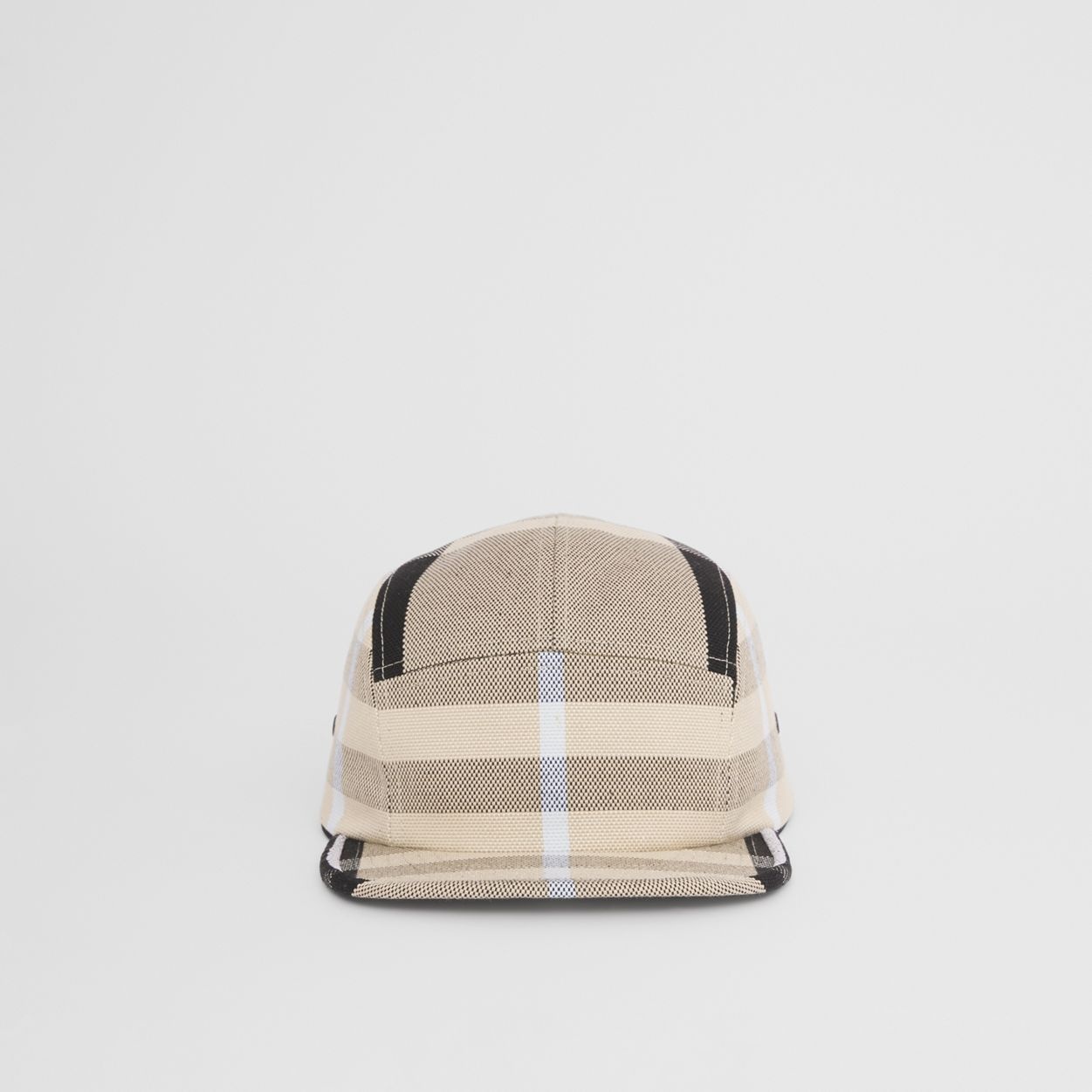 Check Cotton Canvas Jacquard Cap - 1