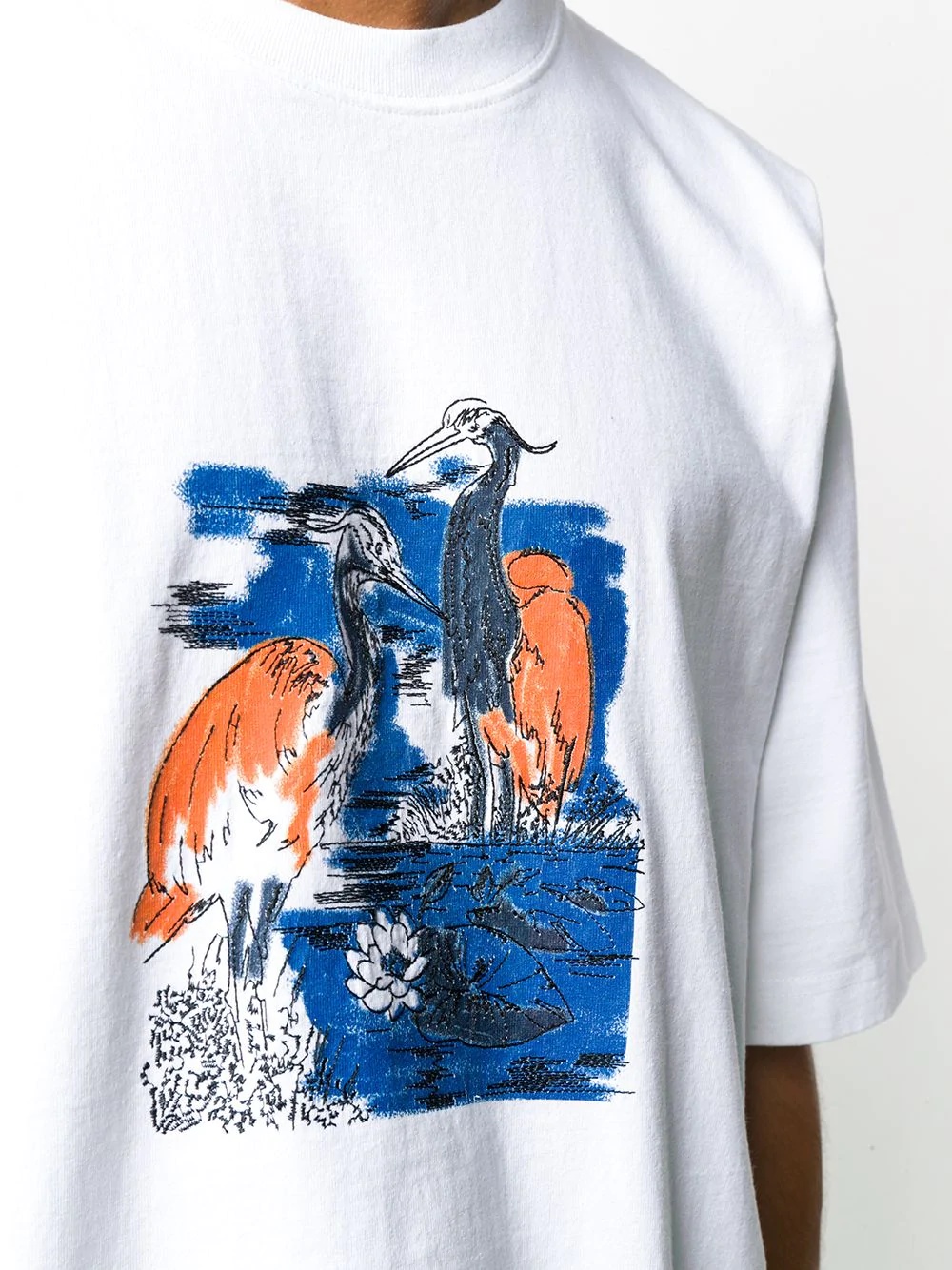 Heron  embroidered T-shirt - 5