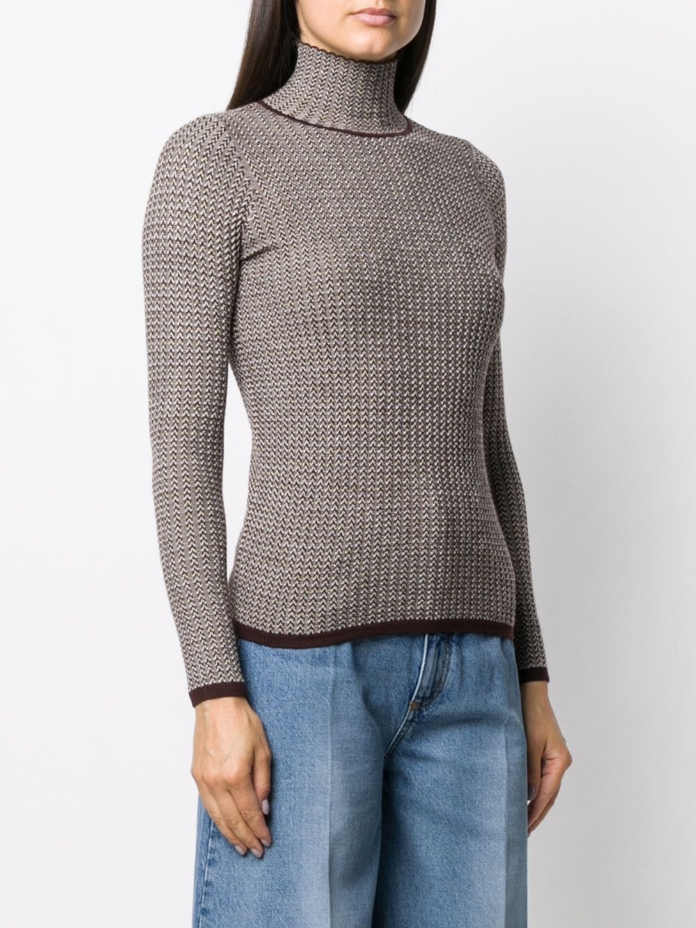 embroidered roll-neck jumper - 3