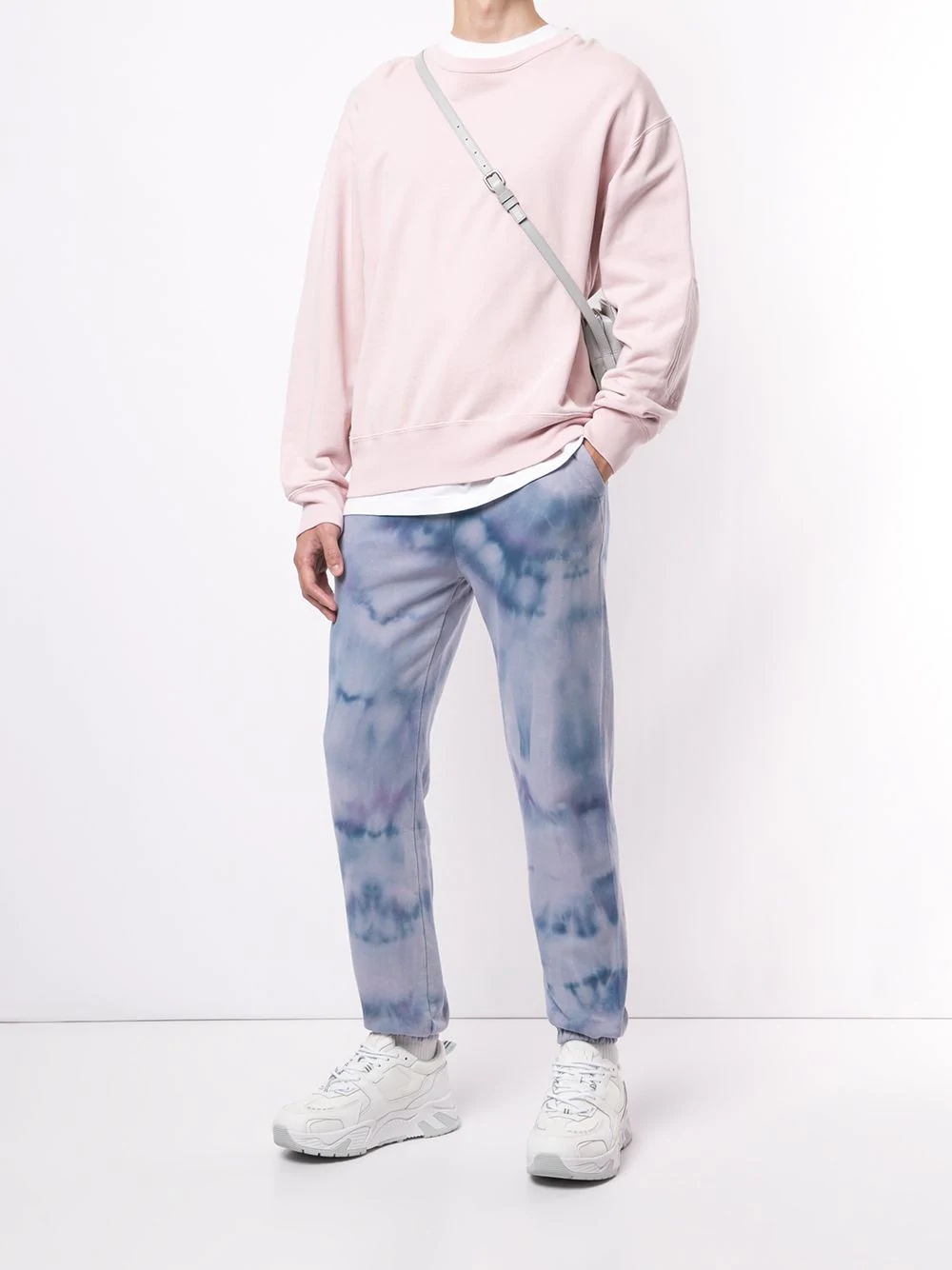 tie dye print track pants  - 2