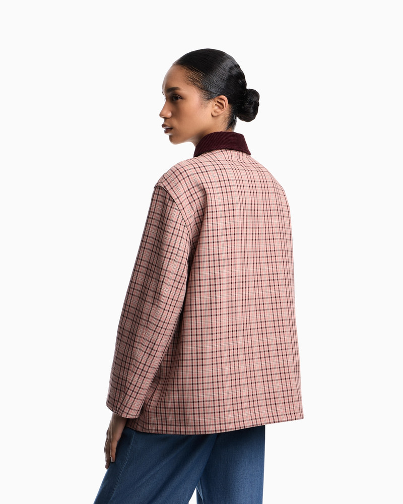 EAGLE CLUB REVERSIBLE PEA COAT WITH CHECK MOTIF 4