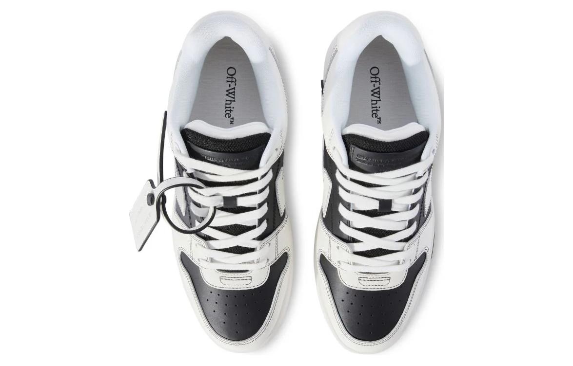 Off-White Out Of Office OOO Low Tops 'Black White' OMIA189S24LEA0041001 - 5