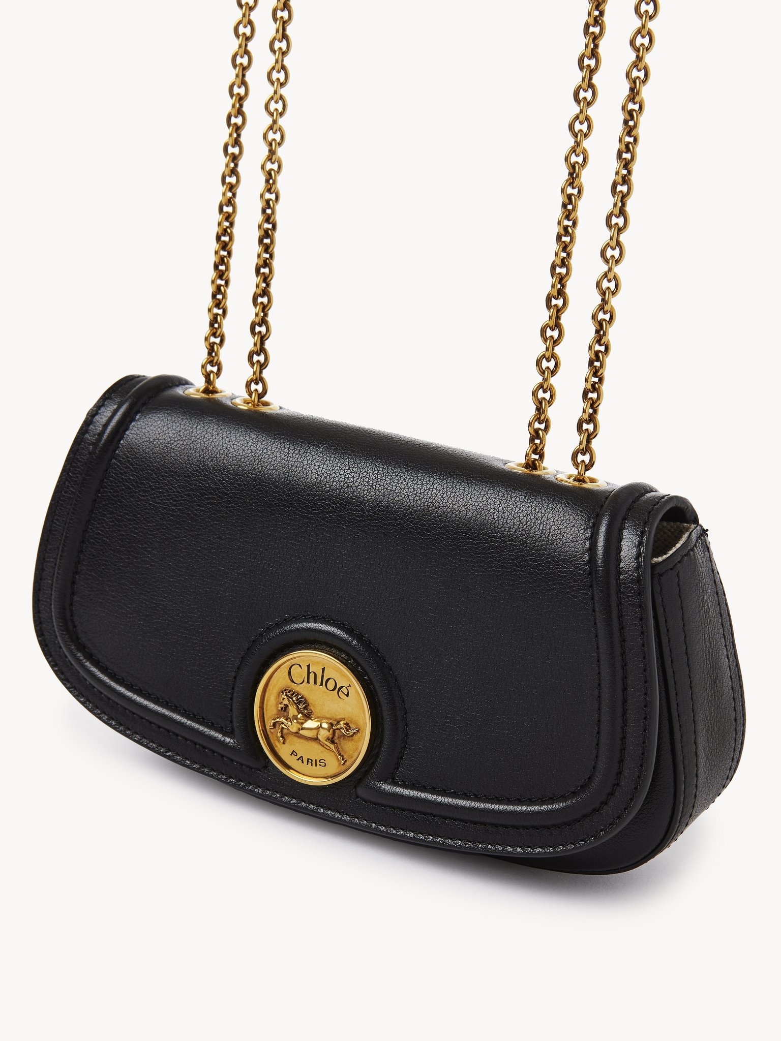 HORSE MEDAL CROSSBODY BAG IN GRAINED LEATHER - 3