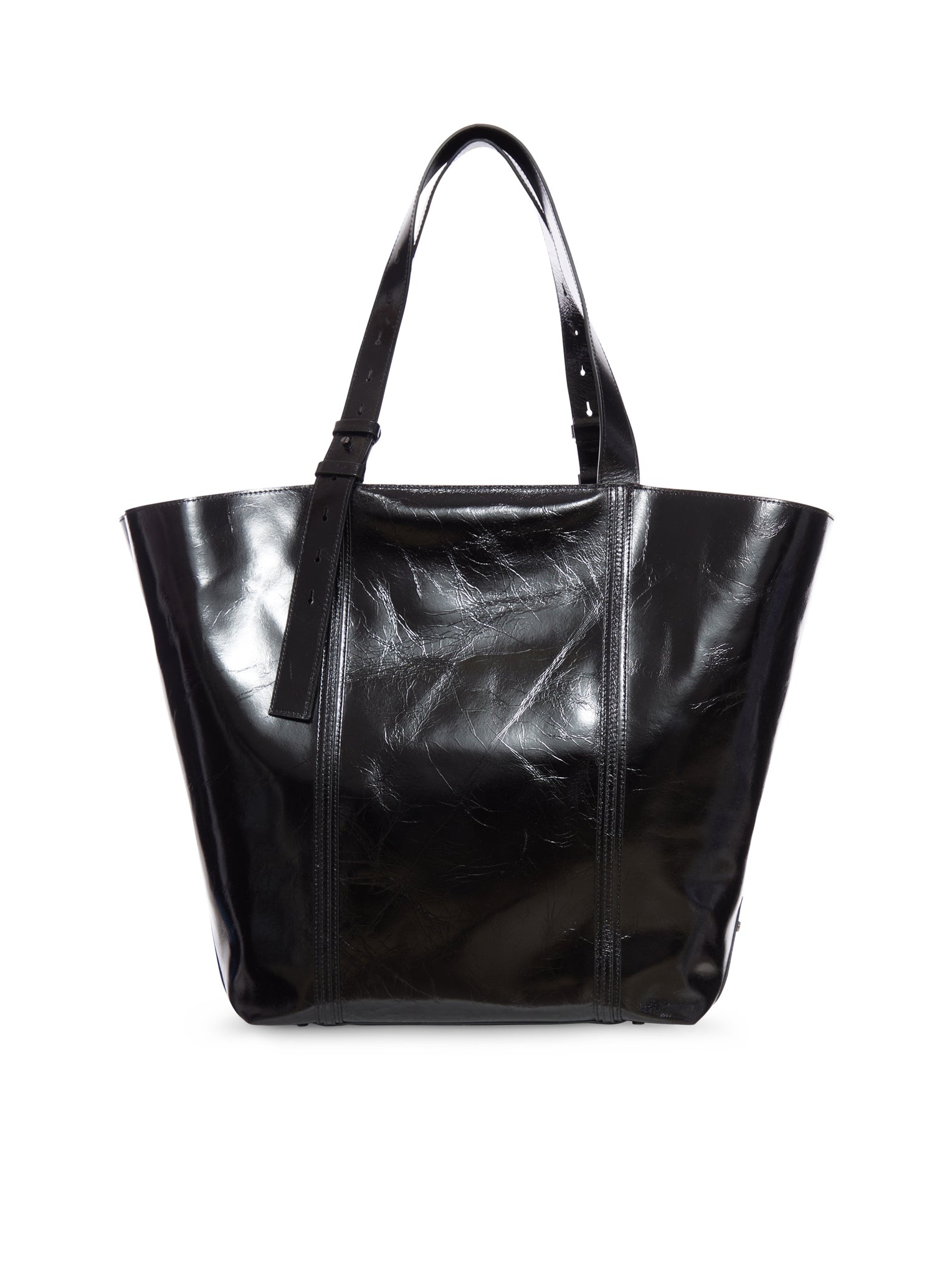 SHINY LEATHER TOTE BAG - 3