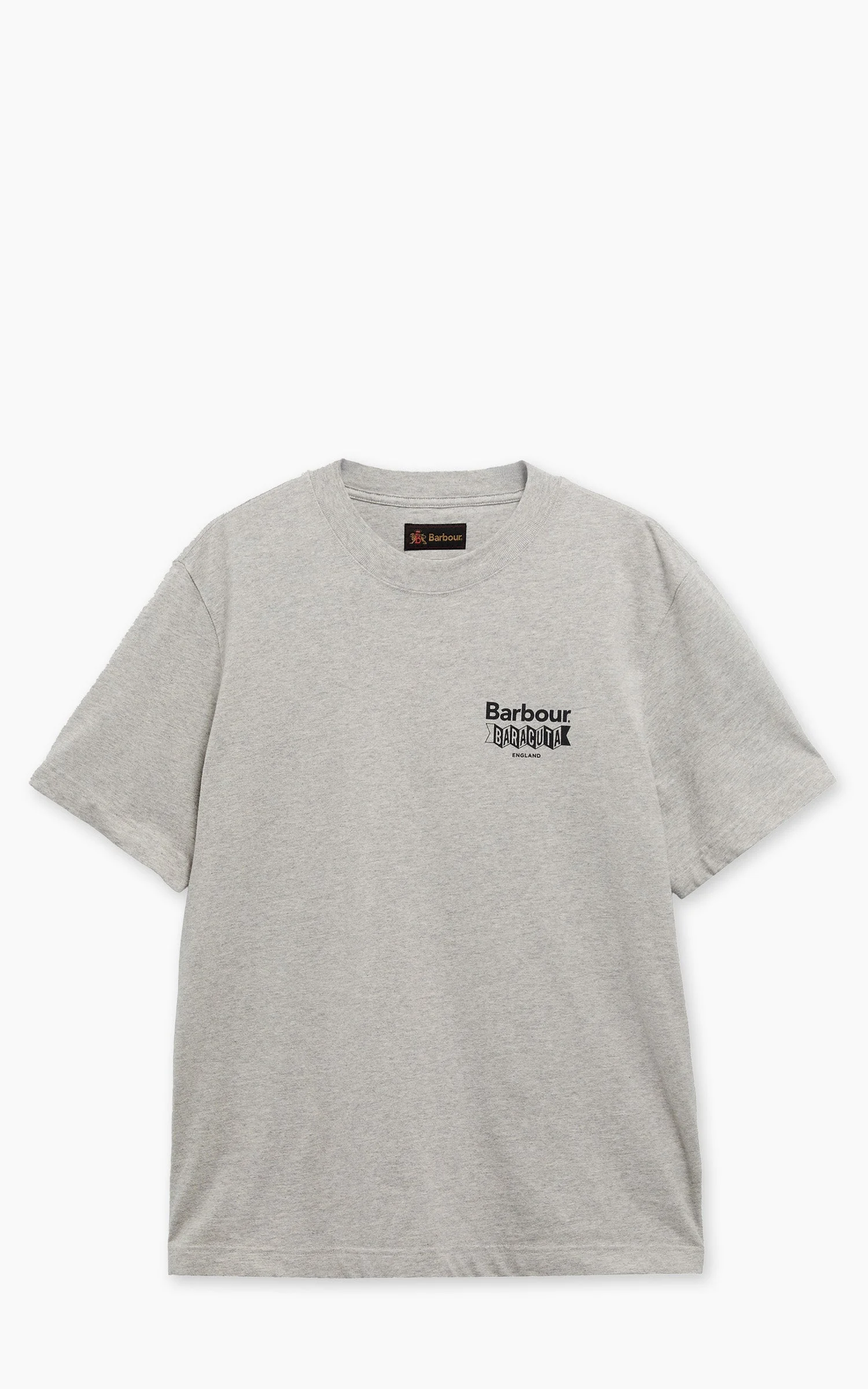 BARBOUR X BARACUTA T-SHIRT ALL NIGHTER OVERSIZED GREY MARL - 1