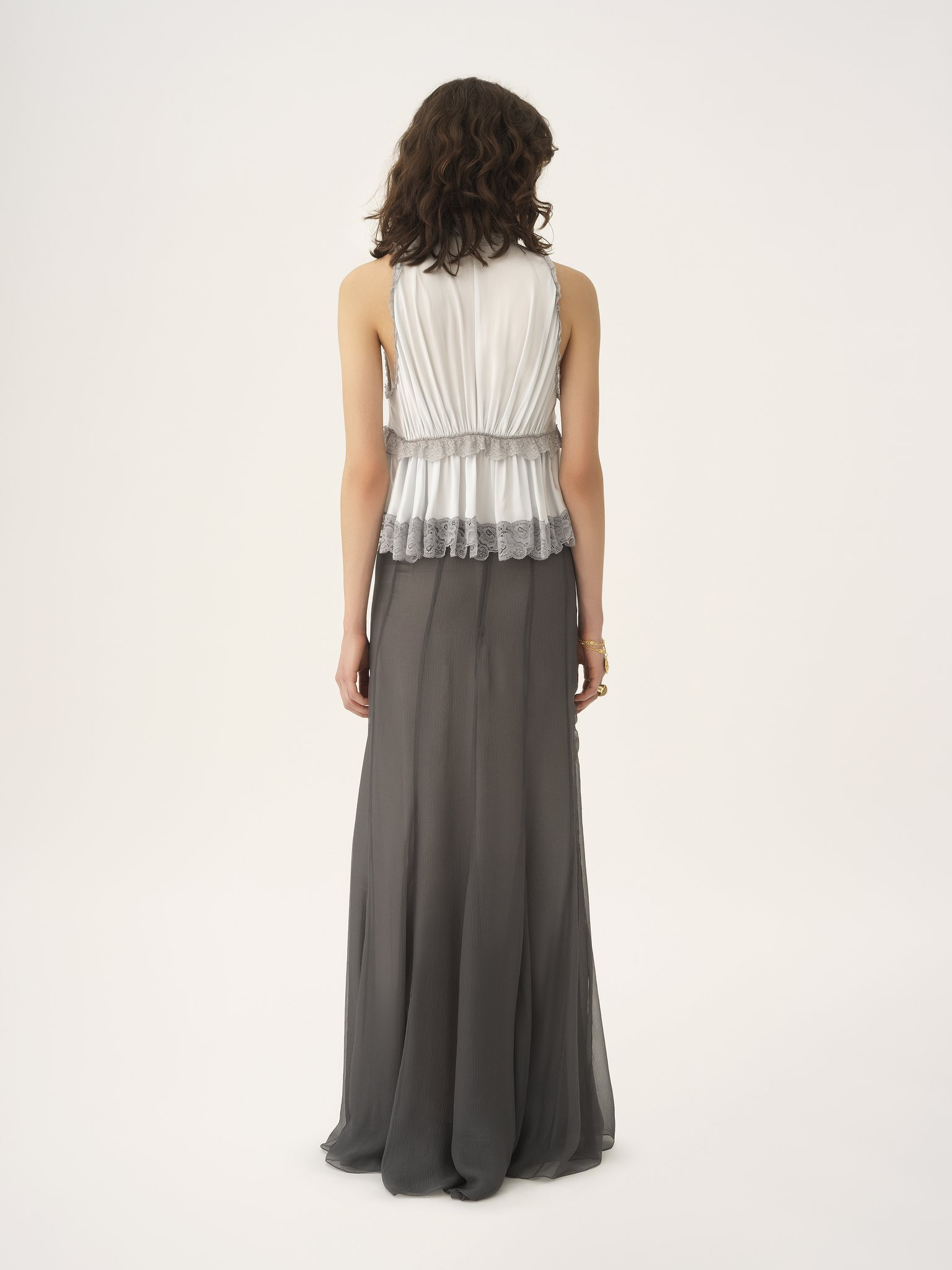 FLUID MAXI SKIRT IN SILK MOUSSELINE - 7