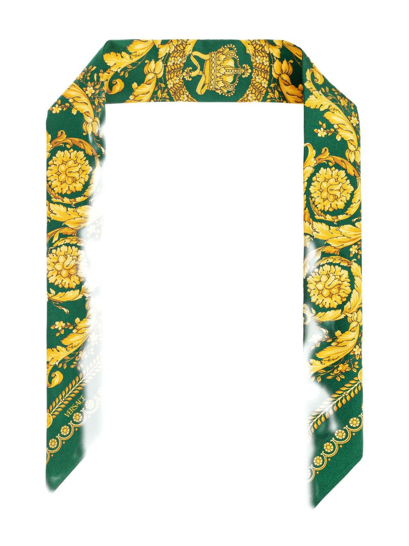 VERSACE Barocco print silk scarf outlook