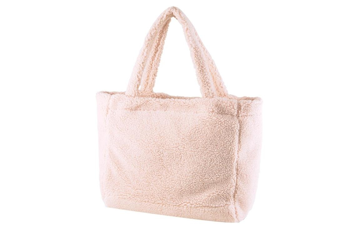 PUMA WMNS PUMA Core Sherpa Tote Bag Pink 079163 02 REVERSIBLE