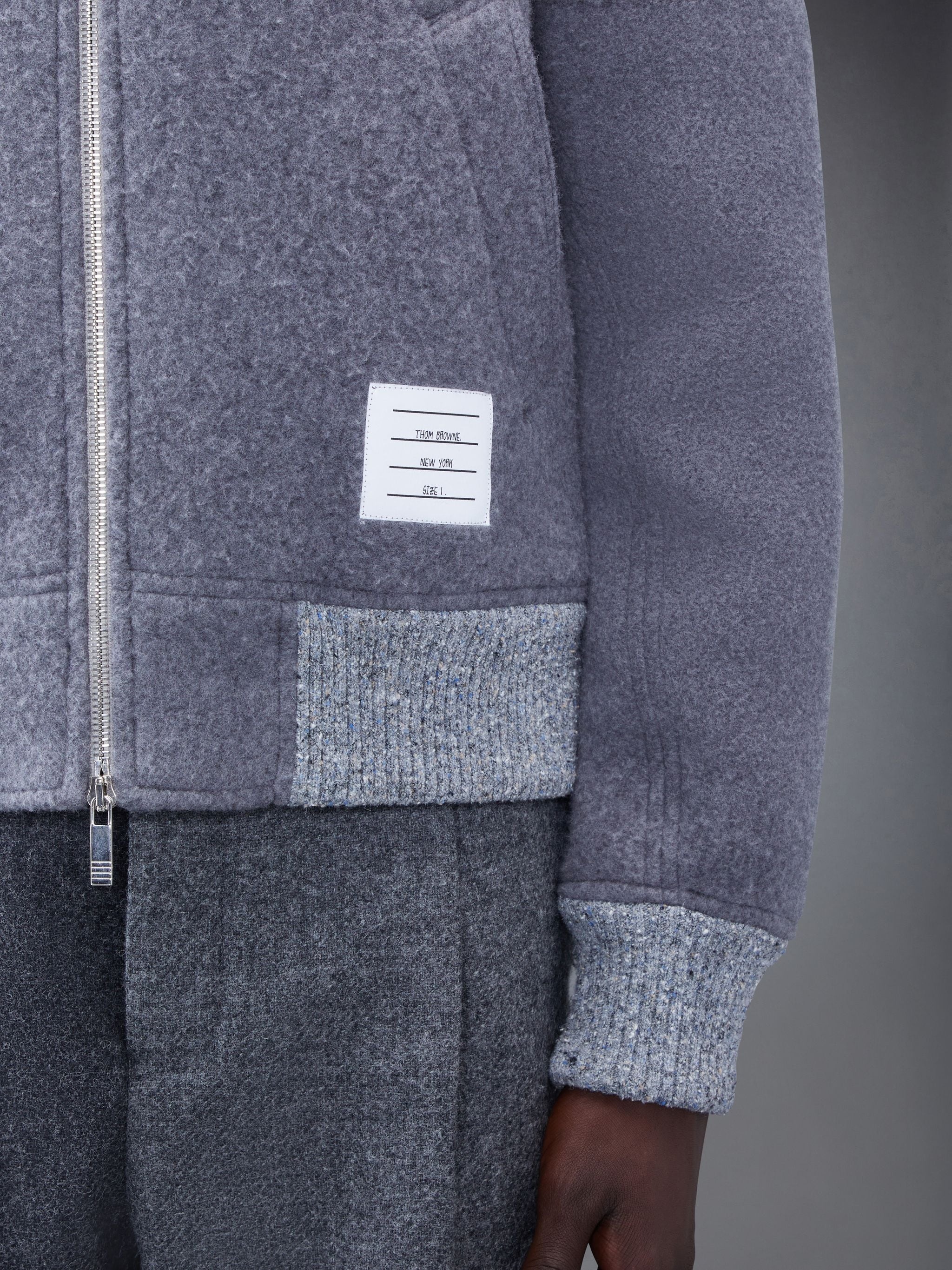 Wool Fleece Stripe Bomber - 5
