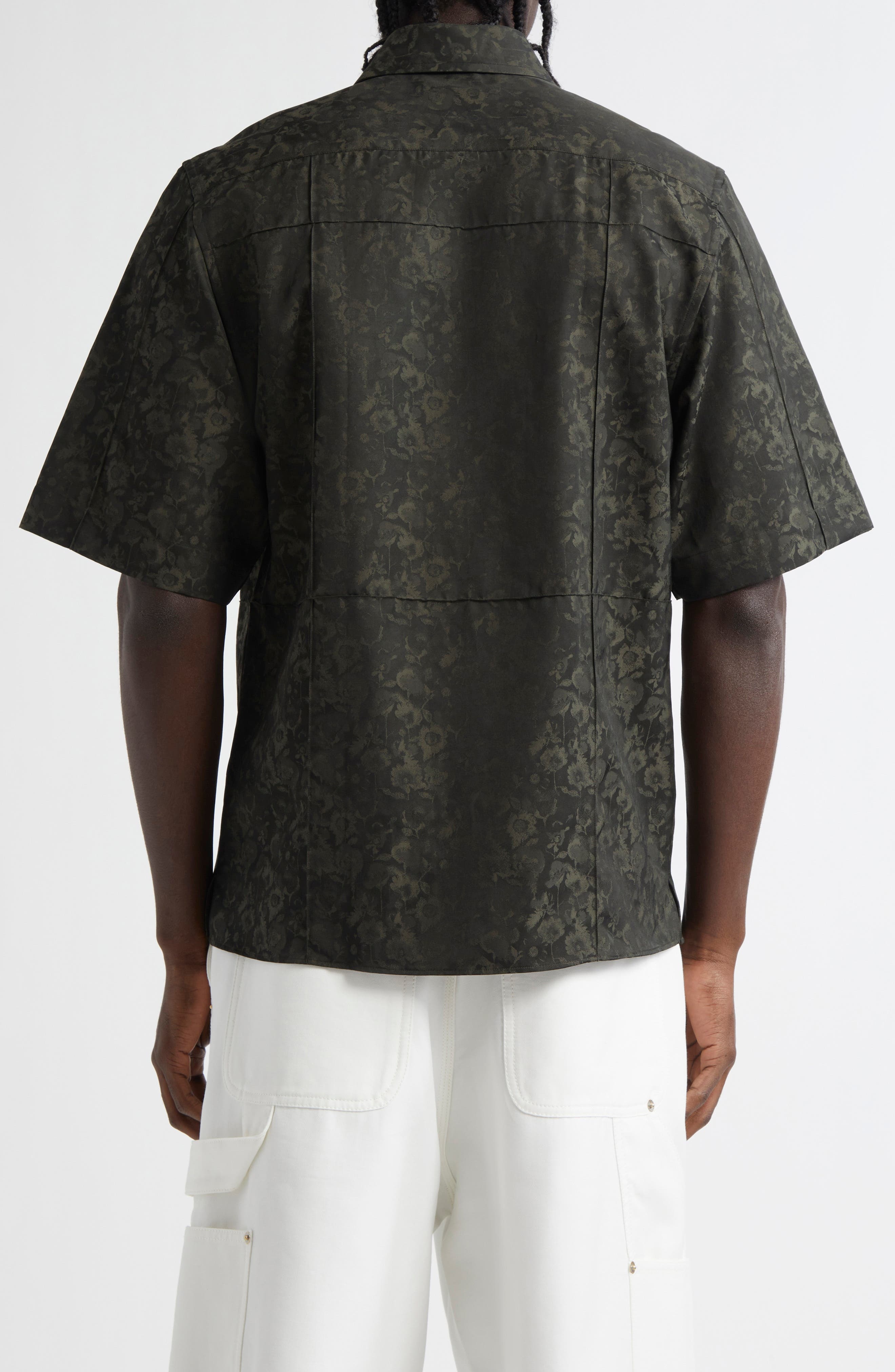 Wales Bonner Dennis Floral Button-Up Shirt in Otter at Nordstrom - 2
