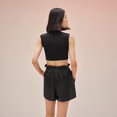 Hermès Leather shorts with elastic waist outlook