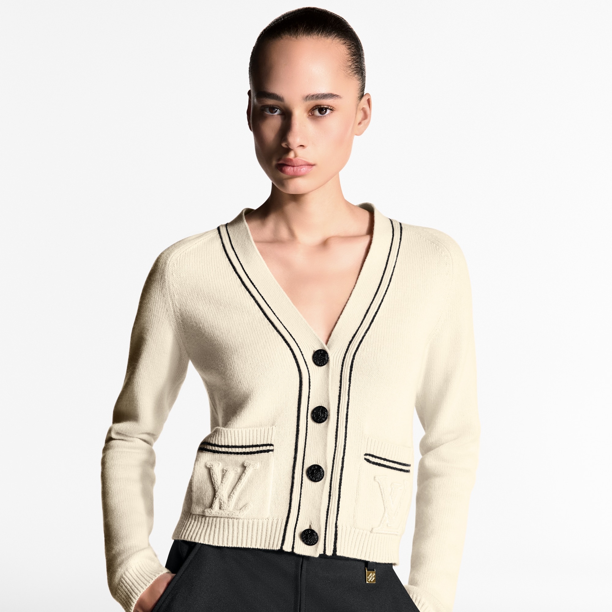 Stripe Accent Cardigan - 2