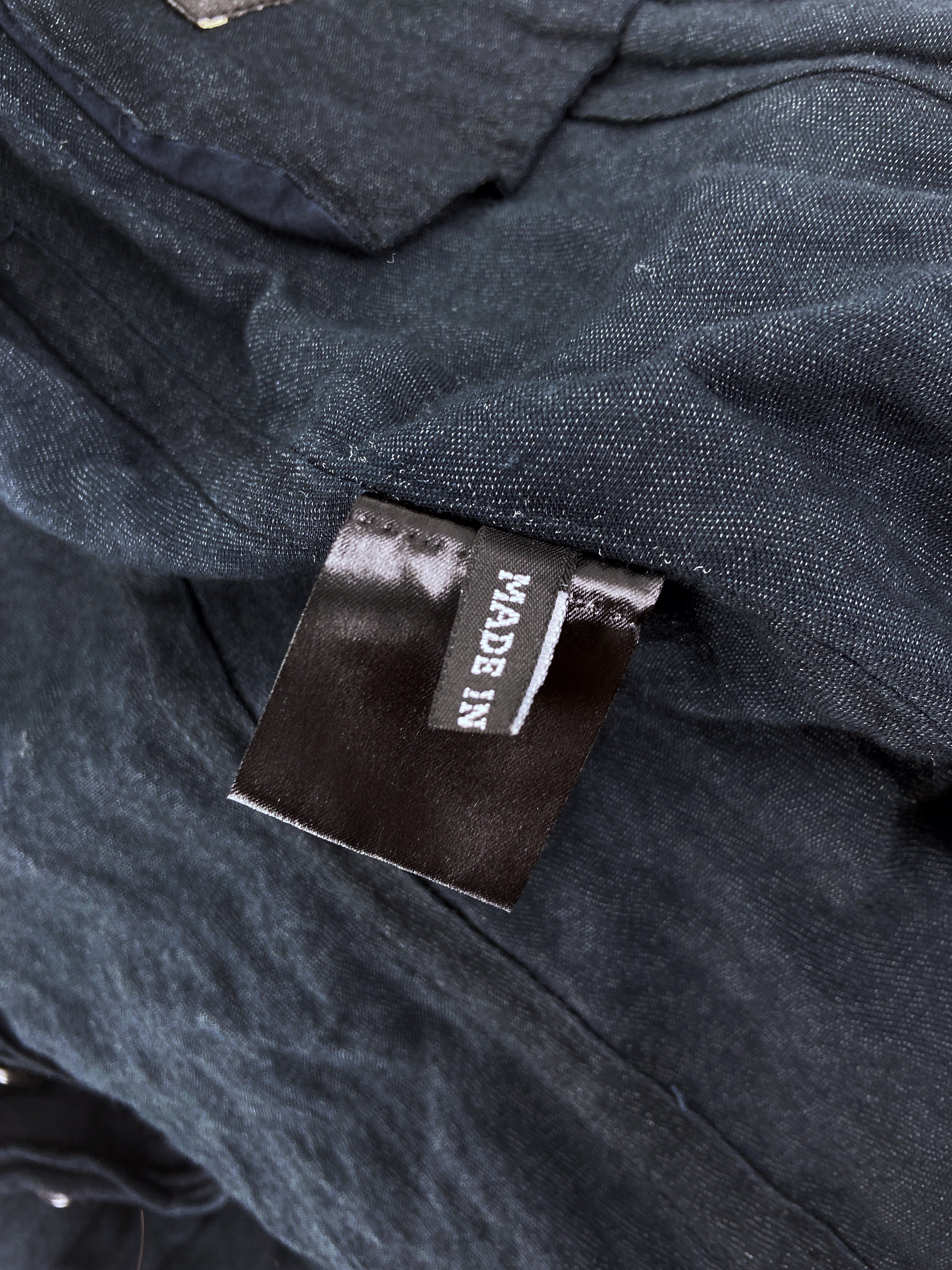 Ann Demeulemeester Spring 2006 Men’s Navy Wrinkled Coat XXS - 14