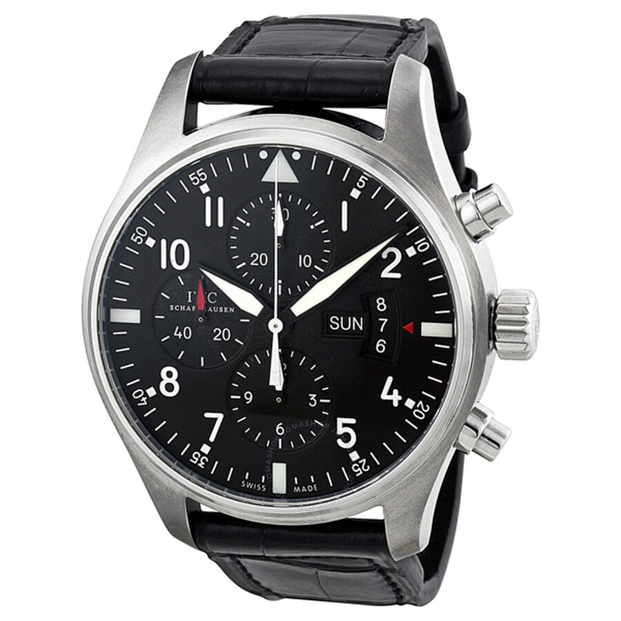 IWC Pilot Chronograph Automatic Black Dial Men's Watch IW377701 - 1